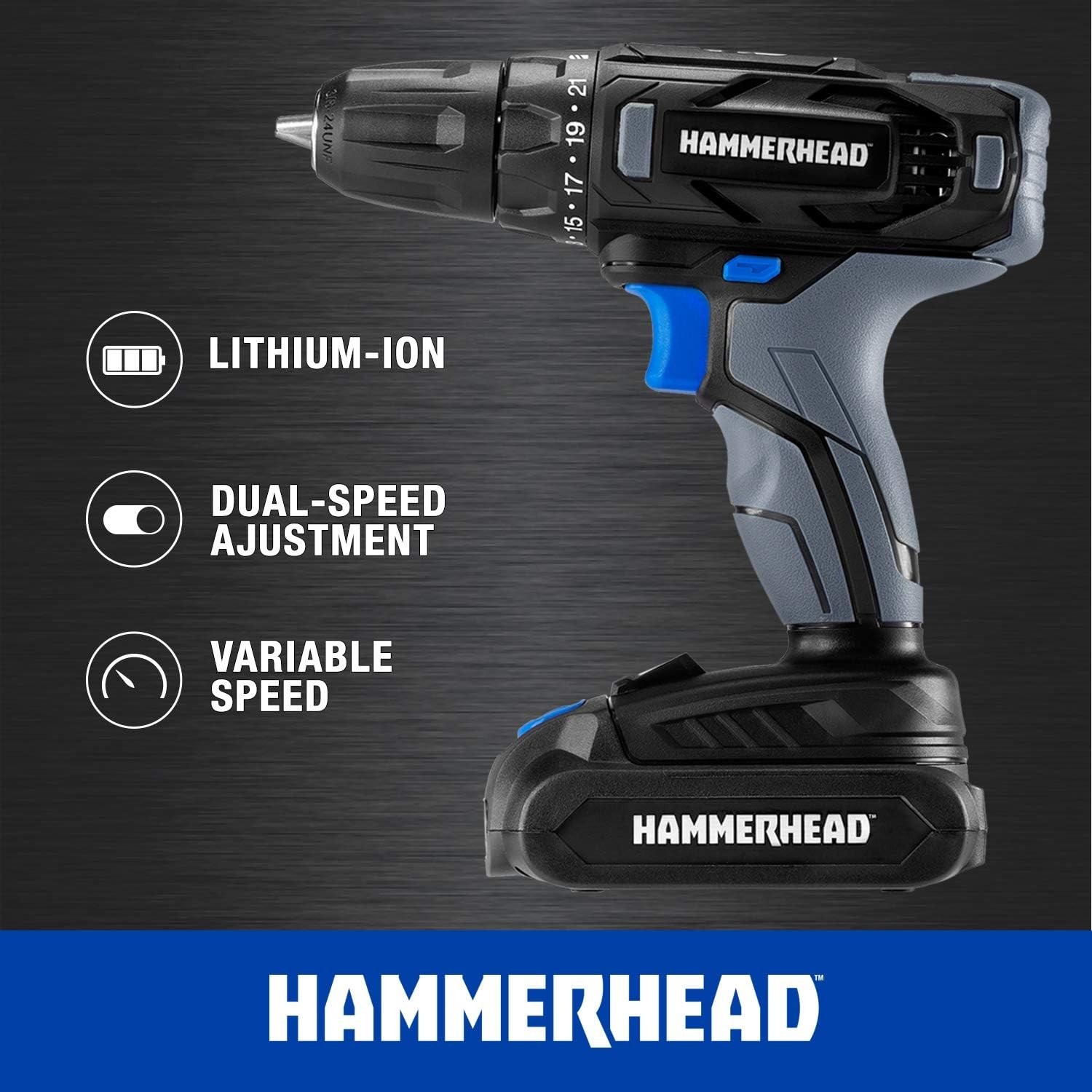 20V Cordless 2-Tool Combo Kit: Drill and Impact Driver with 1.5Ah Battery and…