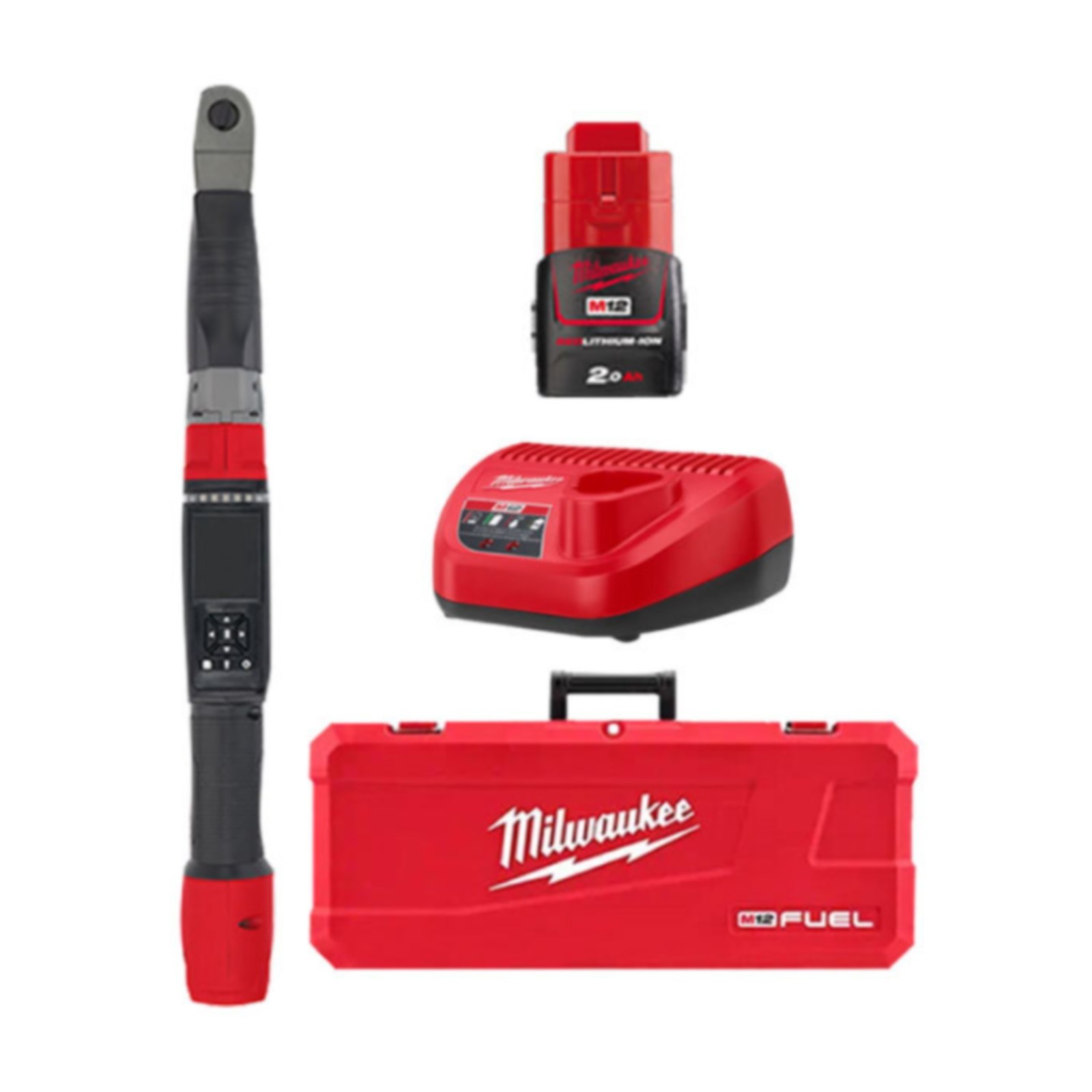 Milwaukee M12 ONEFTR38-201C 3/8 Digital Torque Wrench 2.0Ah Kit Case