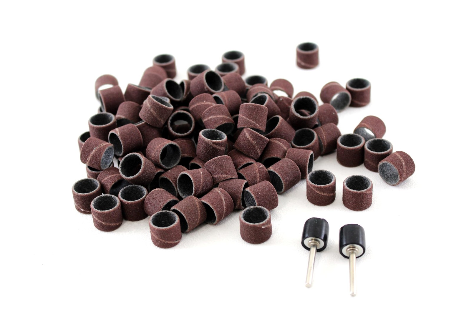 100 pc 1/2 Inch Sand Drum Grit 60 Coarse with 2 1/8 Mandrel #60