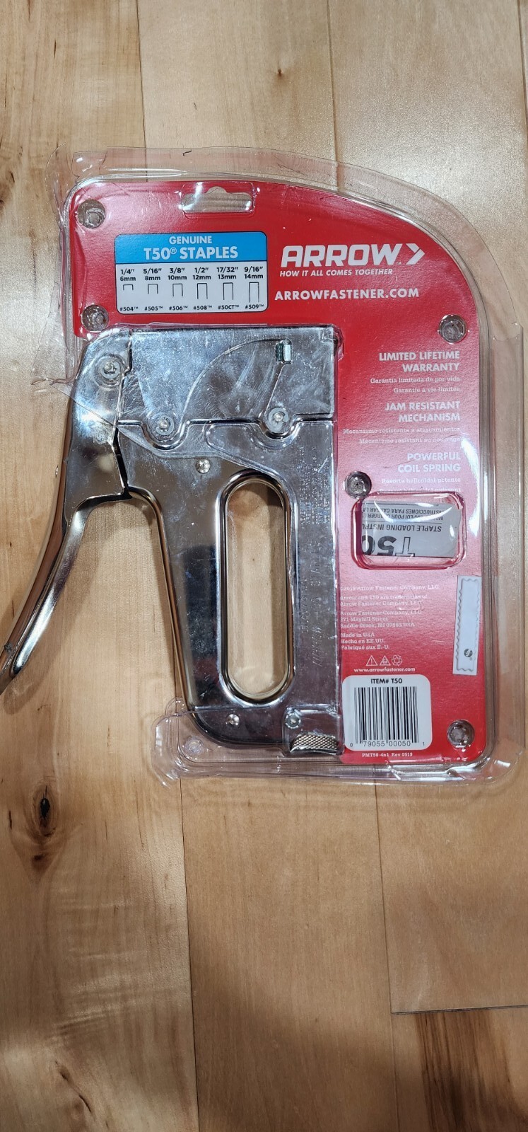 Arrow Fastener T50 Steel Heavy-Duty Professional Staple Gun PMT50-5n1