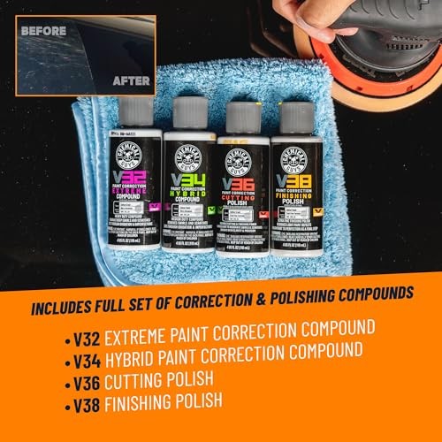TORQX Random Orbital Polisher, Pads, Polishes, and Compounds Kit – 9 ITEM KIT
