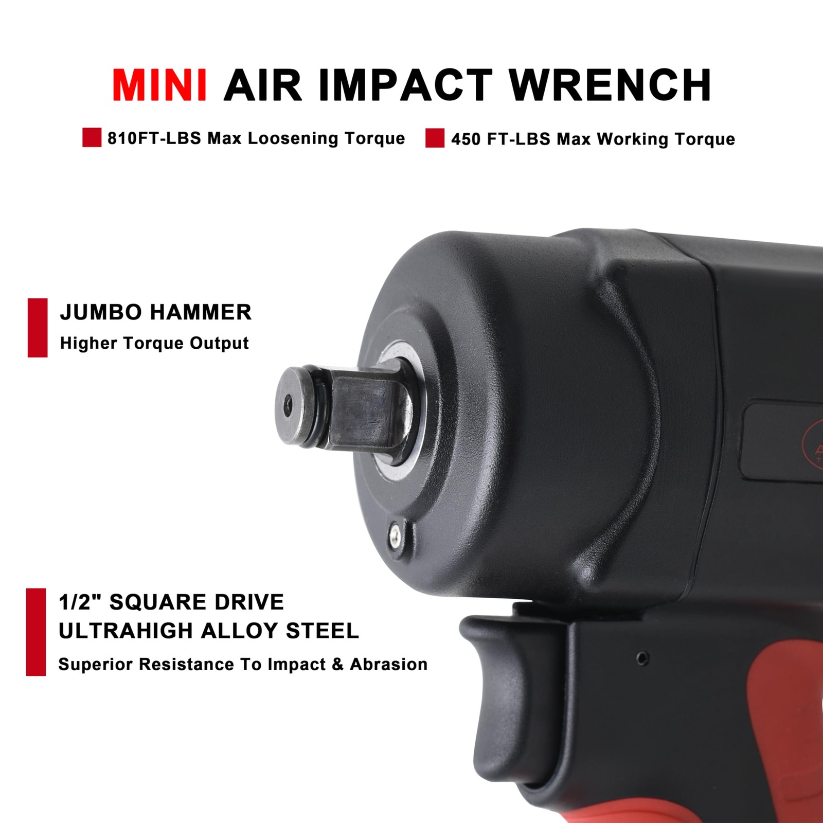 AEROPRO TOOLS 1/2-Inch composite Mini Air Impact Wrench(AP9515),compact desig…