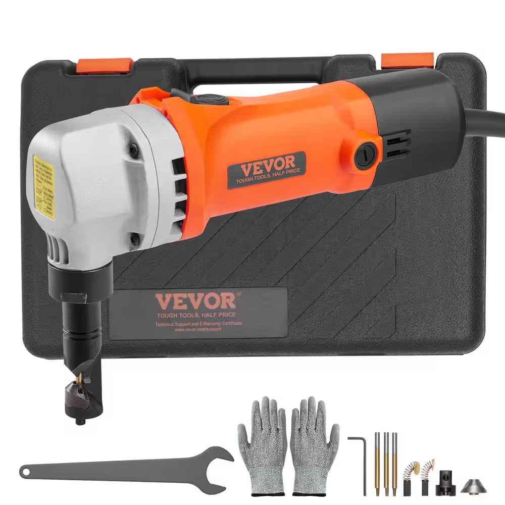 Sheet Metal Nibbler, 550-Watt Powerful 2200 RPM High Speed, 360-Degree Rotation