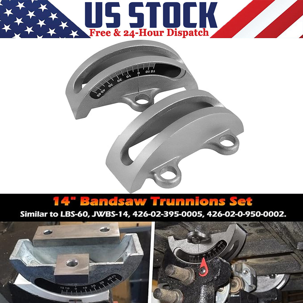 For JET ACCURA DELTA RIDGID 14&Prime; Wood Band Saw Bandsaw Trunnions w/ Degree Scale