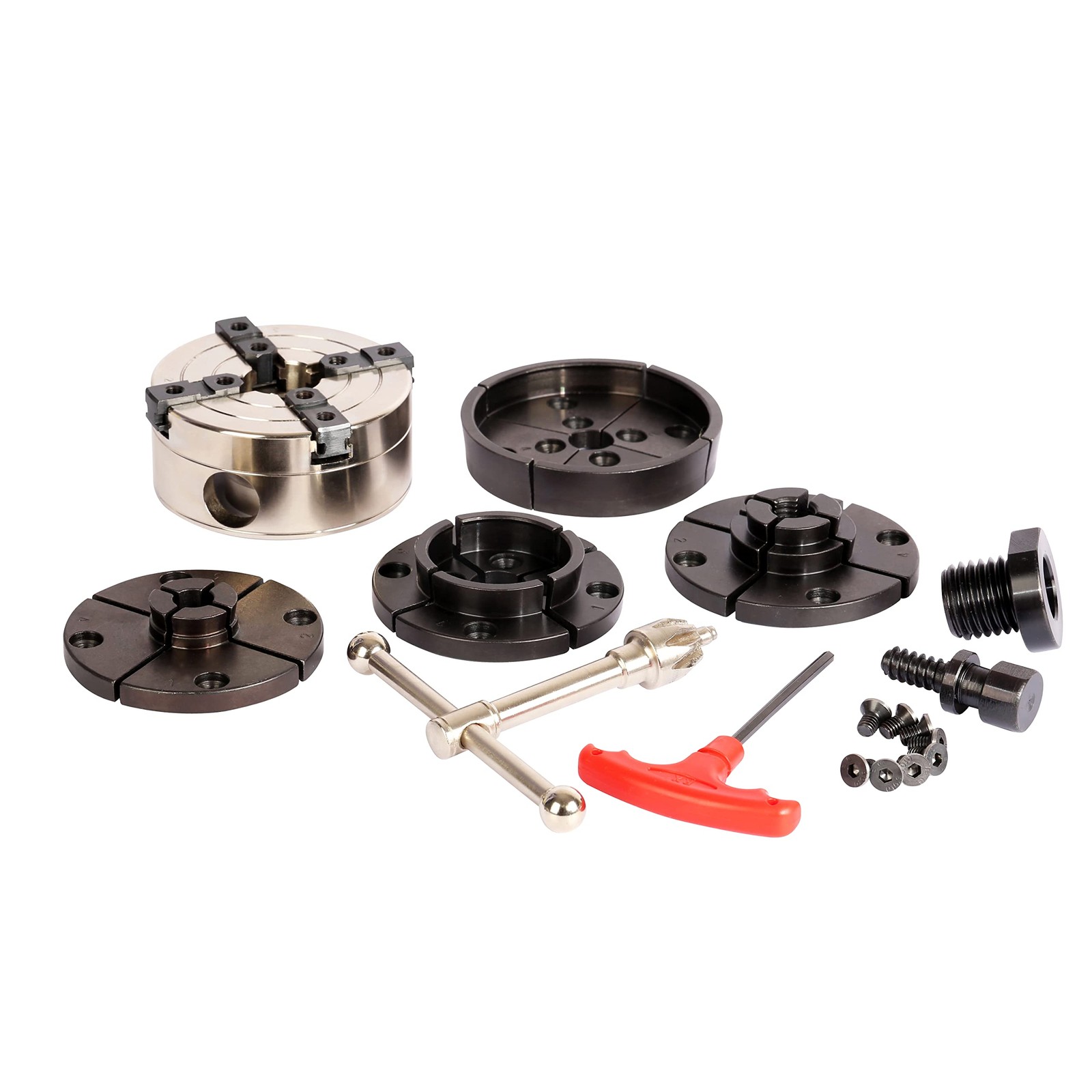 31/2 Inch SelfCentering Wood Lathe Chuck Set 1x8TPI 3/4x16TPI SCK43.5NV