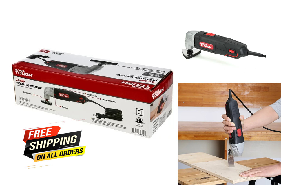 Hyper Tough 2.1 Amp Corded Oscillating Multi-function Tool, Variable Speed