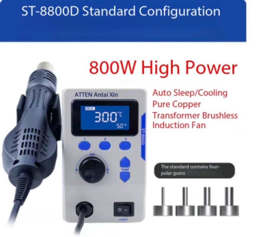 Hot Air Gun Desoldering Station – High Power with Adjustable Temperature