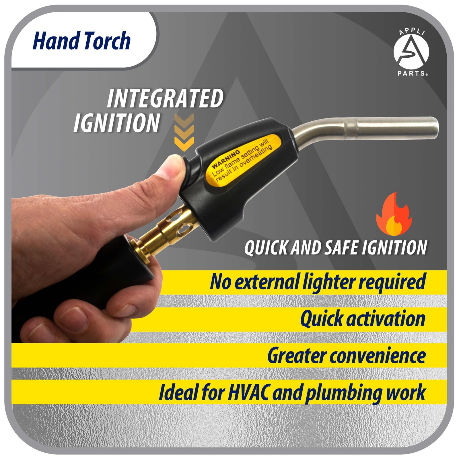 Appli Parts APHT-3SW Hand Torch With Hose and Igniter Lighter for Soldering Braz