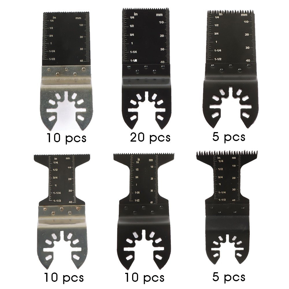 Oscillating Tool Blades, Universal Metal Wood Plastic Multitool Blades 60Pc USA