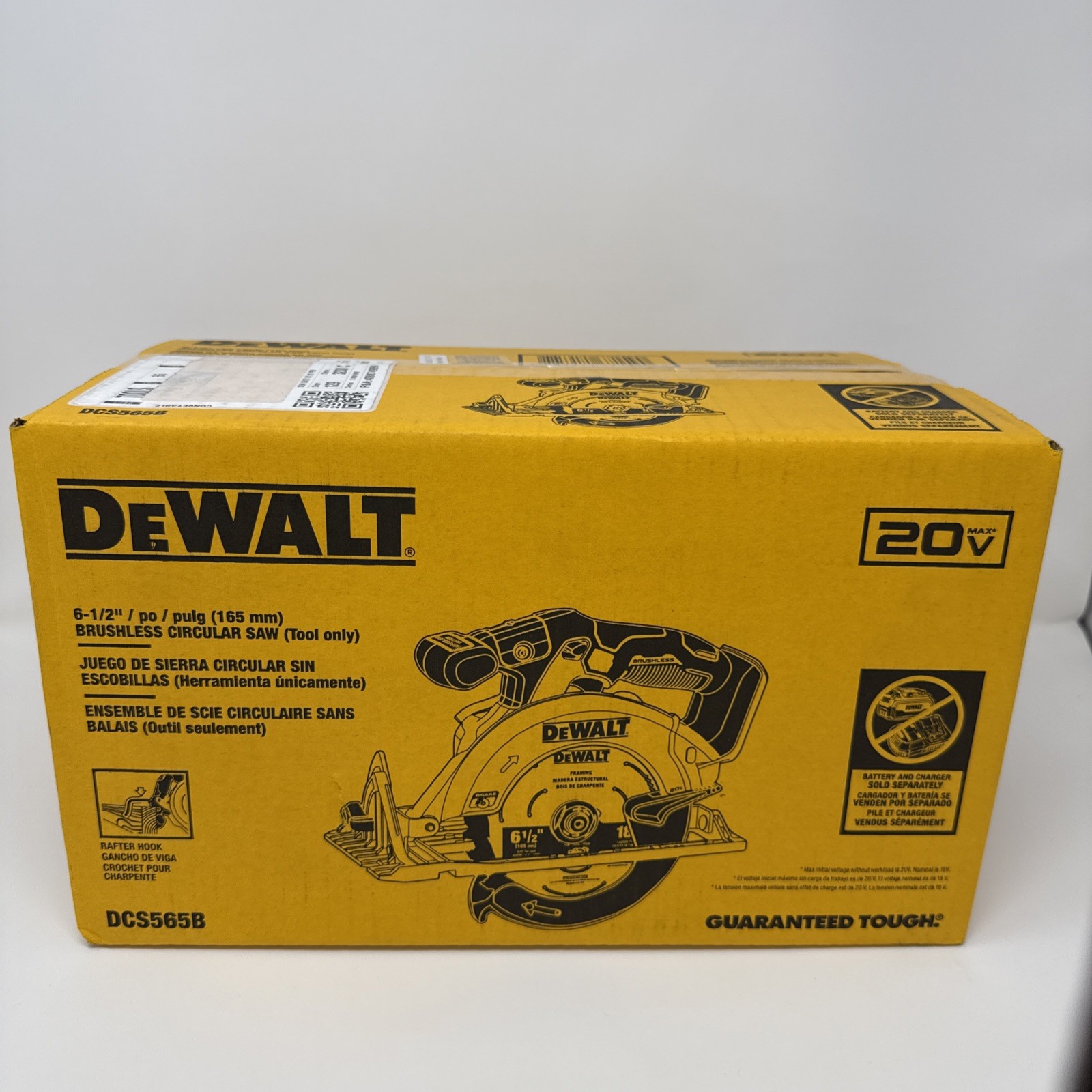 Dewalt DCS565B 20 Volt MAX 6-1/2&Prime; Brushless Cordless Circular Saw 20V
