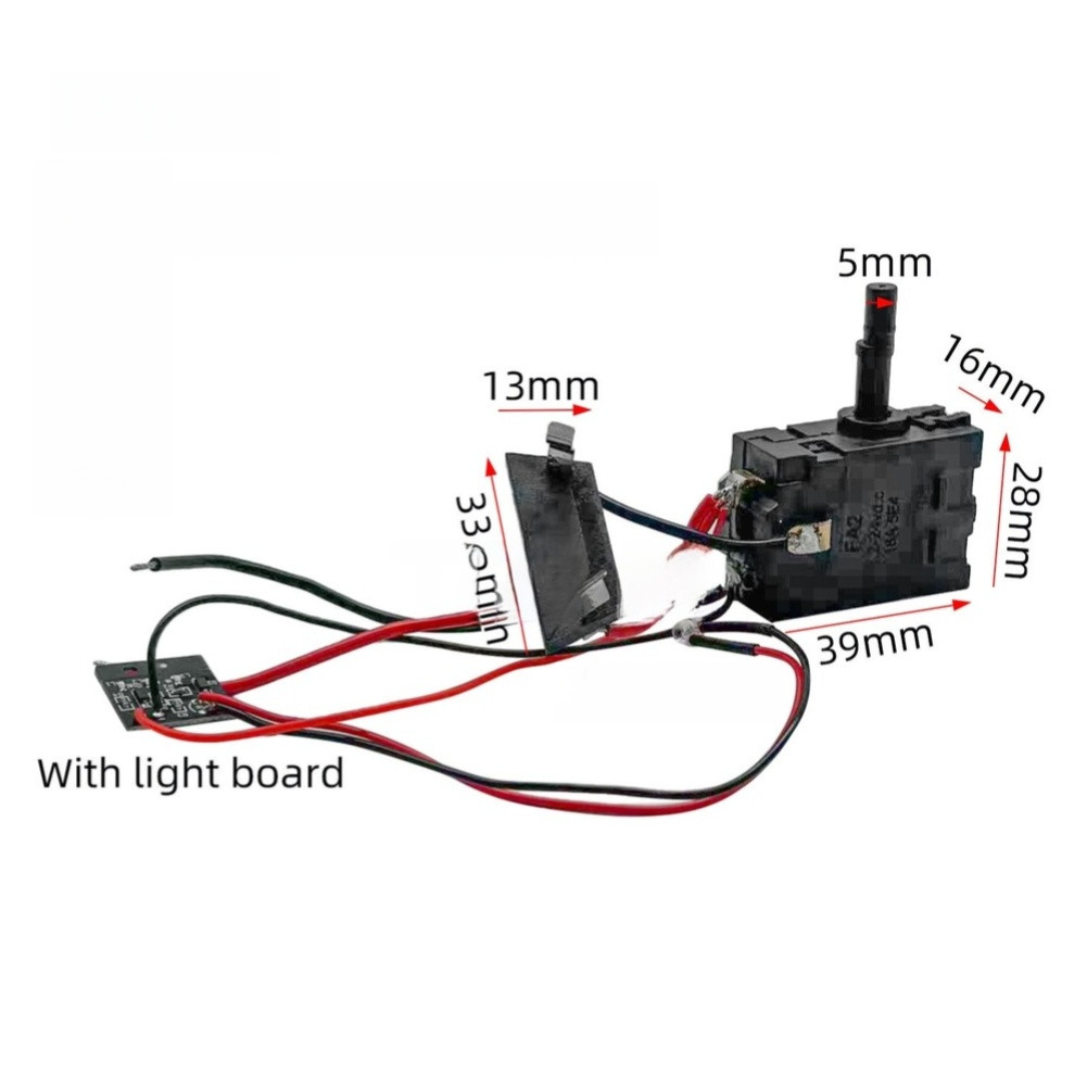 Electric Ratchet Wrench Switch 12V with Built-in LED Light for Tight Spaces