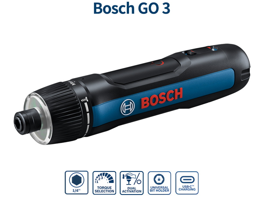 Bosch GO3 3rd Generation Cordless Screwdriver 3.6V 2.0Ah Built-in