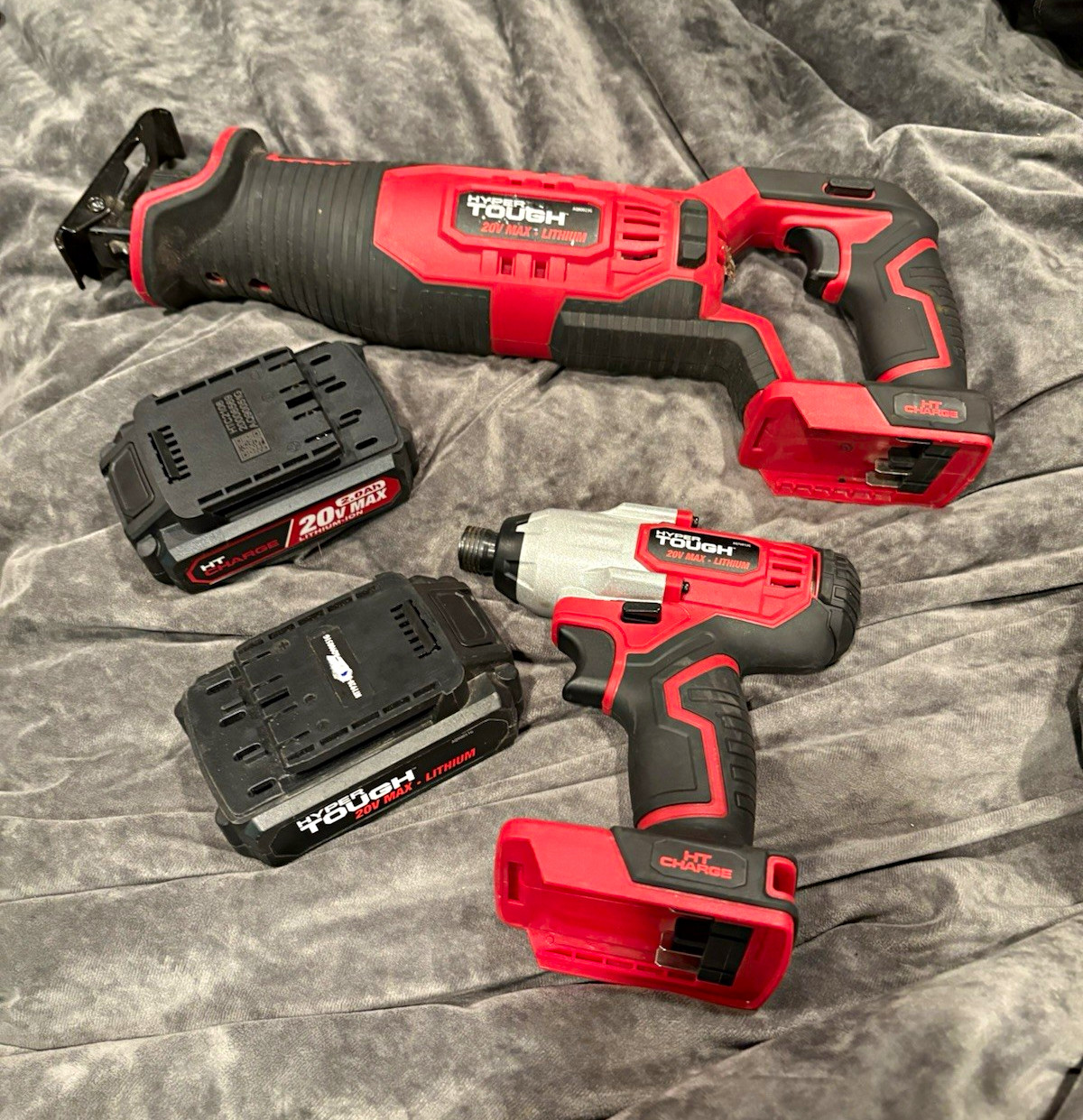 Hyper Tough 20V Max Lithium 2-Tool Set Recip Saw & Impact Driver, 2 Batteries