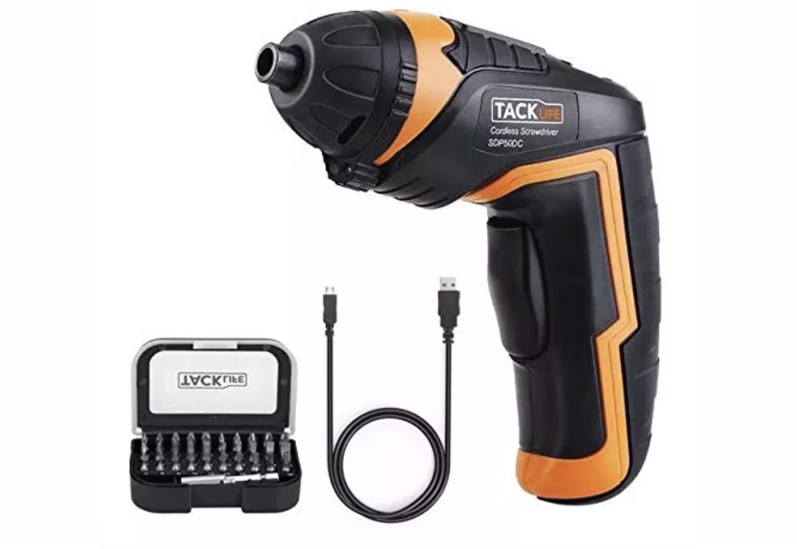 Tacklife SDP50DC Cordless Rechargeable Screwdriver 3.6-Volt 2000mAh Li-ion MAX T