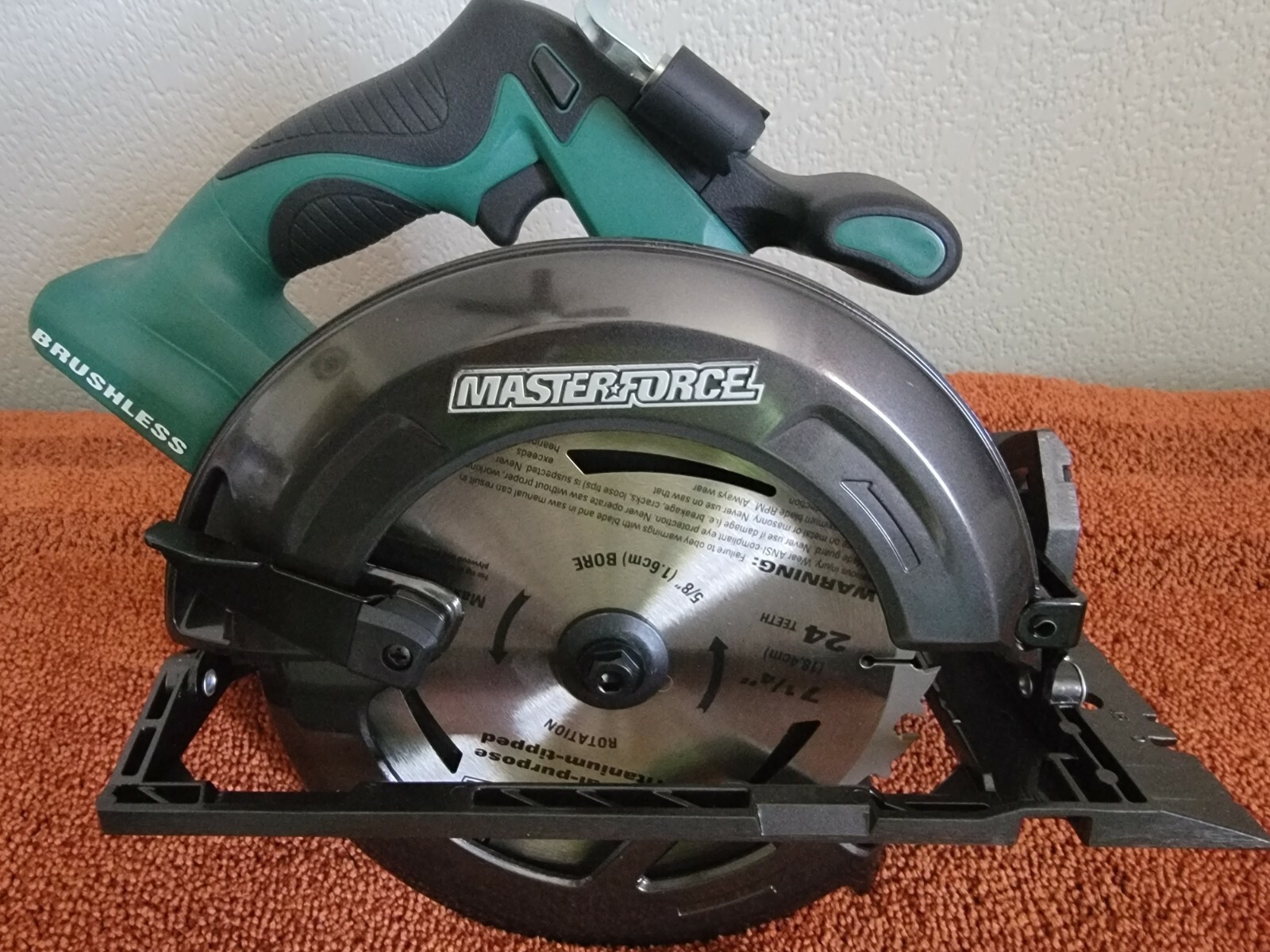MasterForce 20V, 241-0490 7 1/4&Prime; CircularSaw With Clip, New, Fast Ship