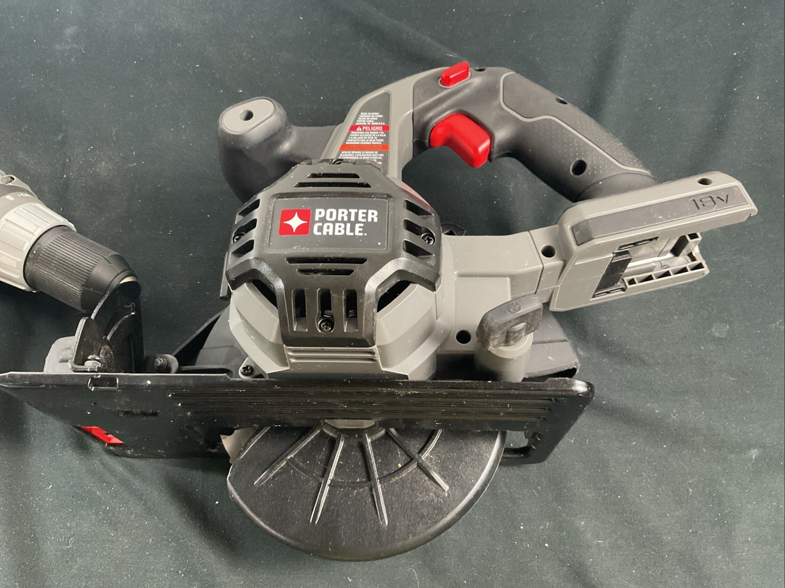 Porter Cable 2 Tool Bundle Circular Saw Drill Cordless PC186CS PC1801D Bare Tool