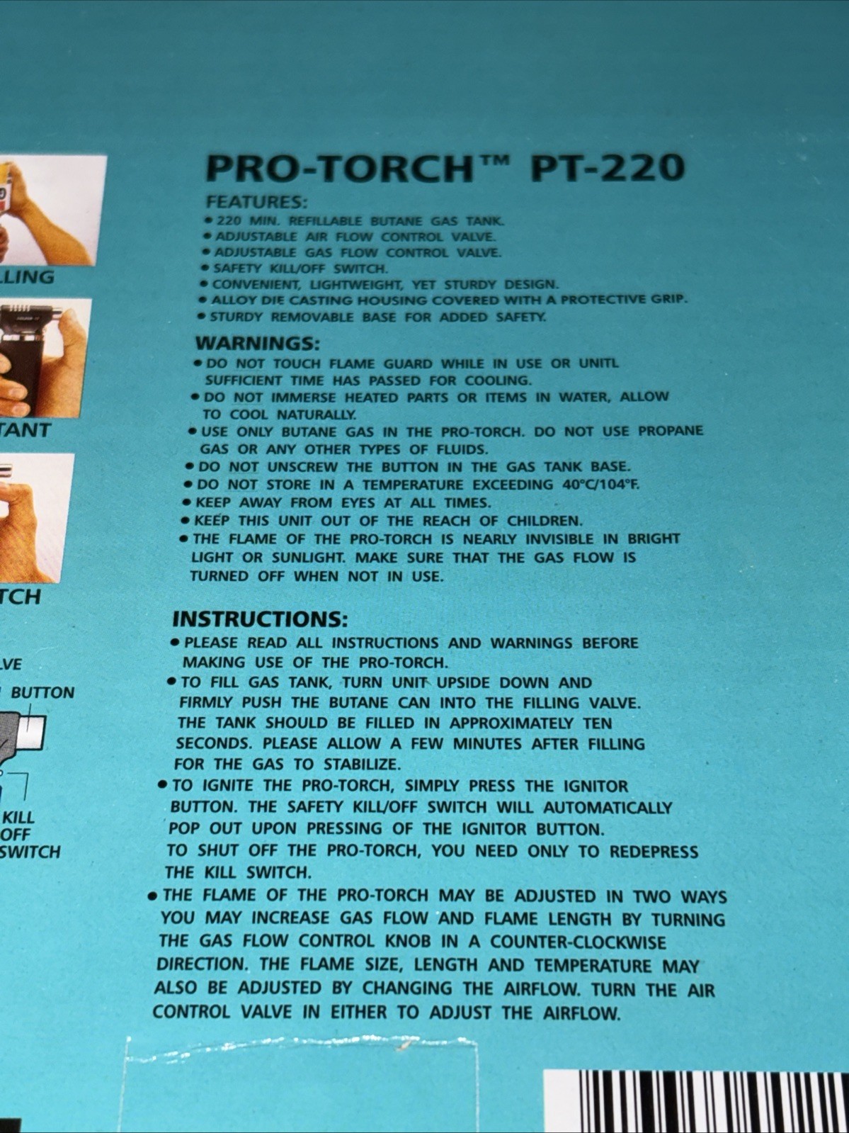 Solder-It PT-220 Pro Torch, Hand-held Professional Butane Torch NIB