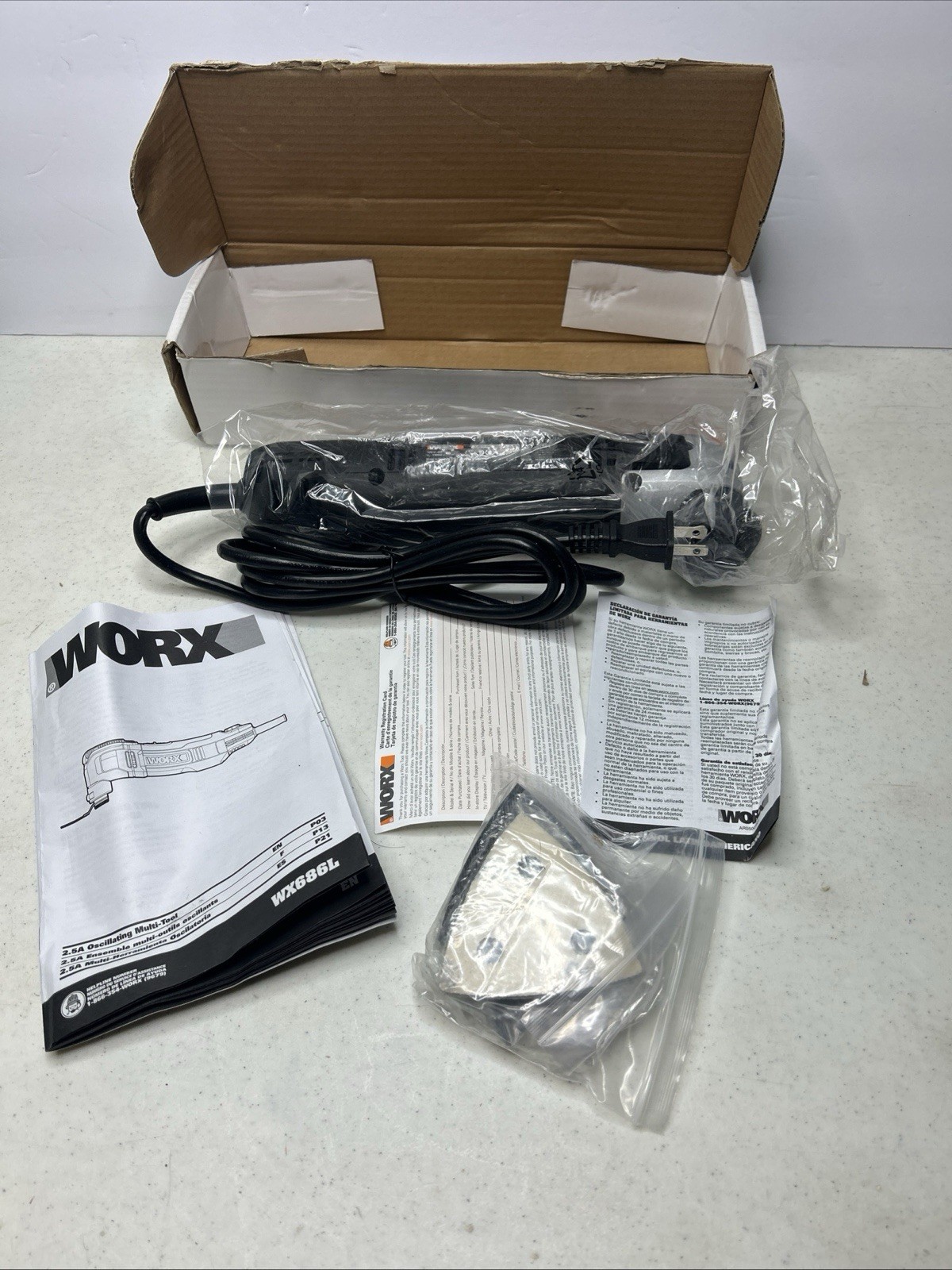 WORX WX686L 2.5A Oscillating Multi-Tool Variable Speed New