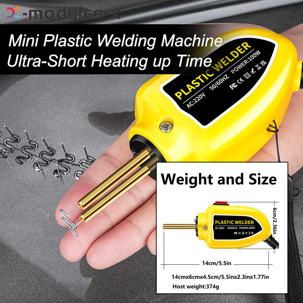 Hot Stapler Plastic Welding Machine Mini 100W Heat Gun Car Soldering Repair Tool