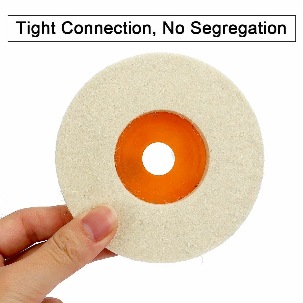 10 Pack 4&Prime; Wool Polishing Discs for Angle Grinder Finishing Wheel Buffing Pads