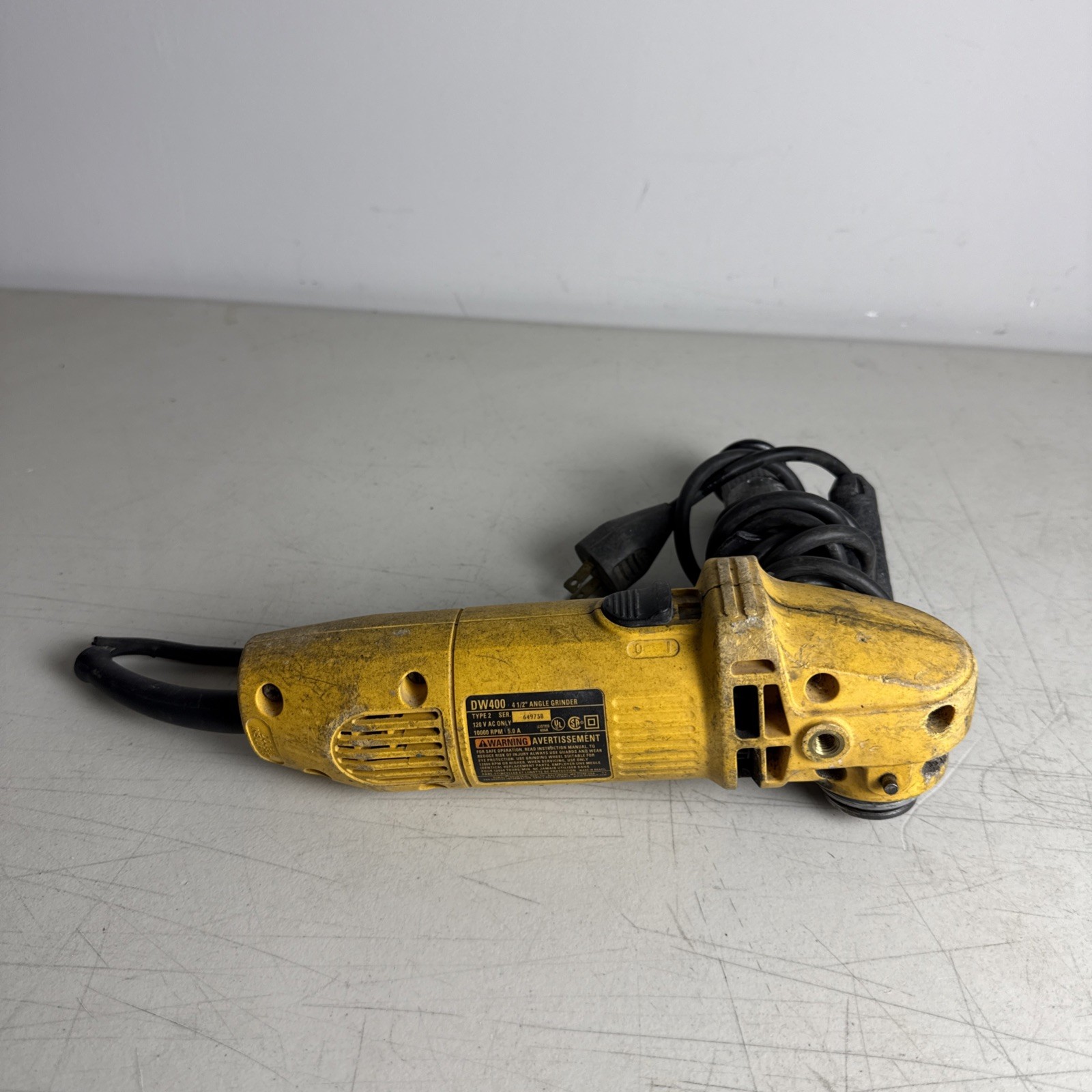 DeWalt DW400 4-1/2&Prime; Corded Electric Angle Grinder Tool