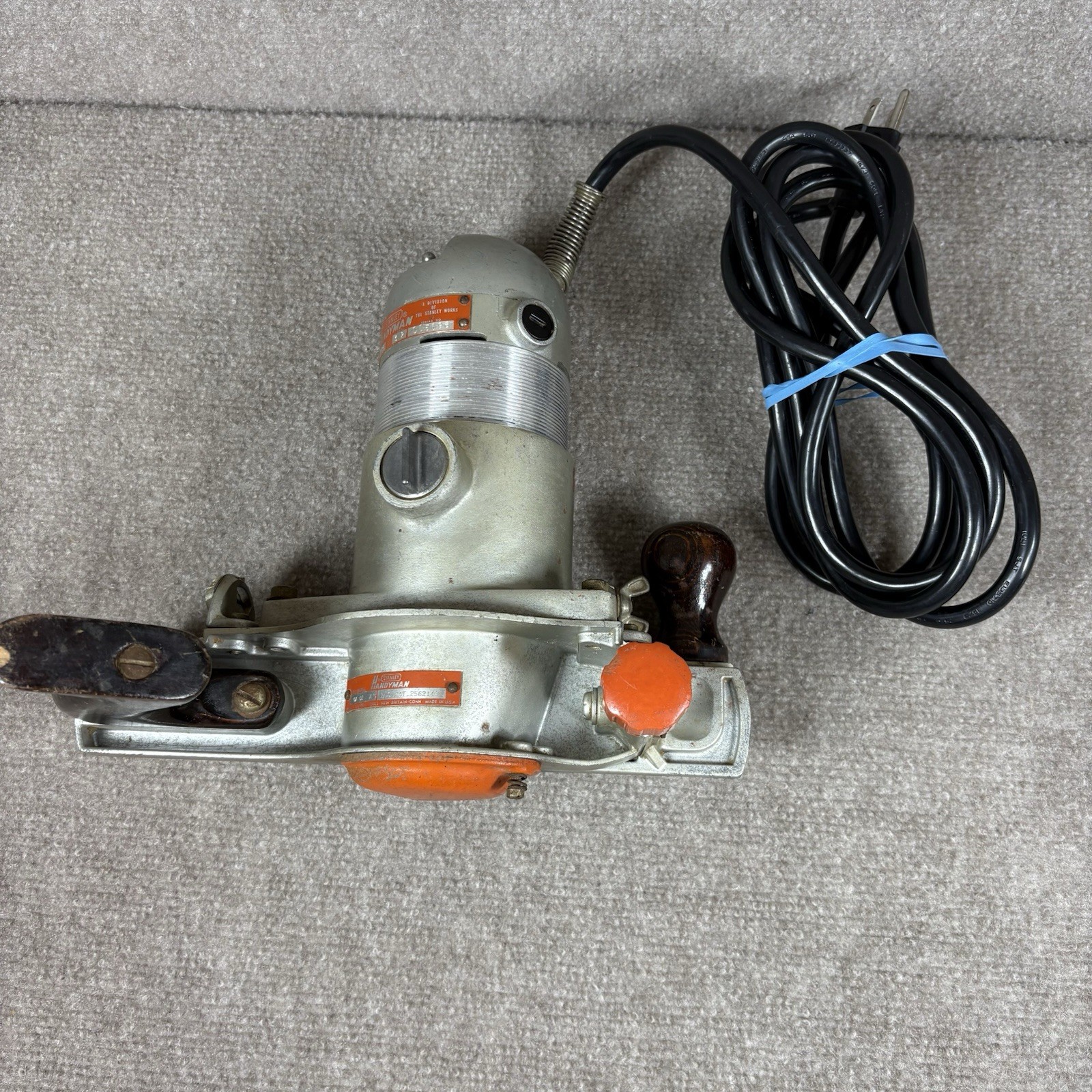 Vintage Stanley Handyman 115V Electric Router Motor 039 A w/Planer GA 01-A Works