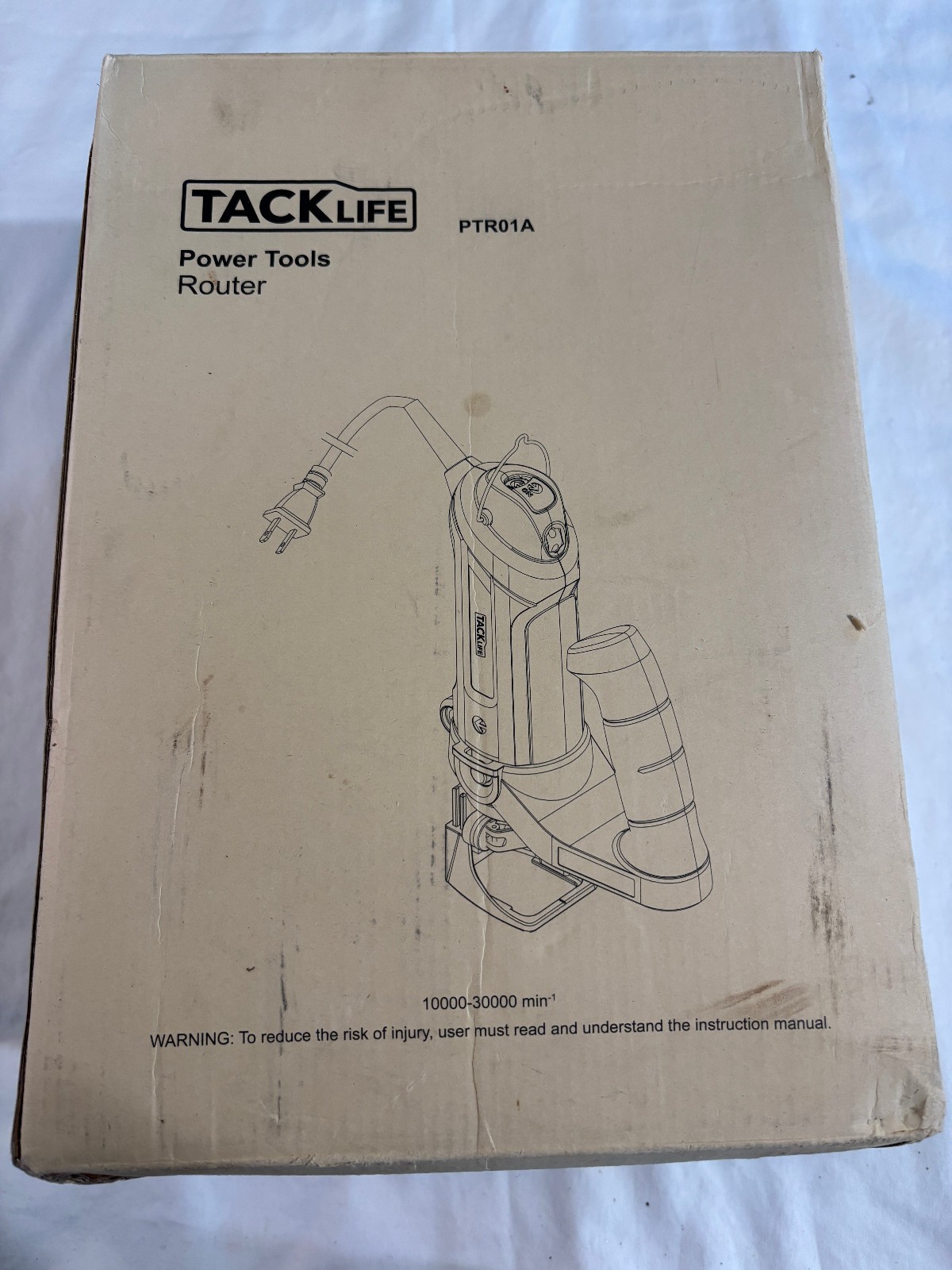 TACKLIFE Electric Plunge Router Woodworking Tool w/ Base & Guide Attach PTR01A