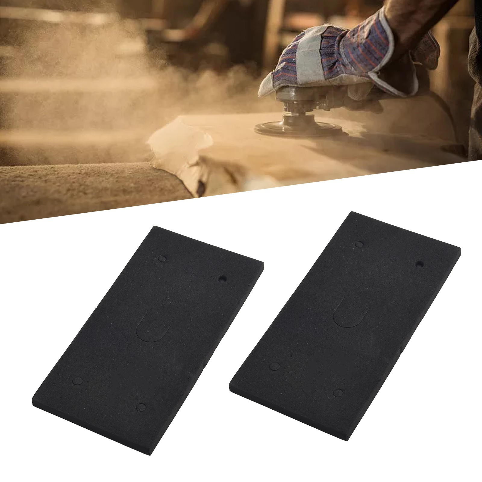 Accessories Sander Back Pads Foam Square 18.5×9.3×0.8cm Easy Installation