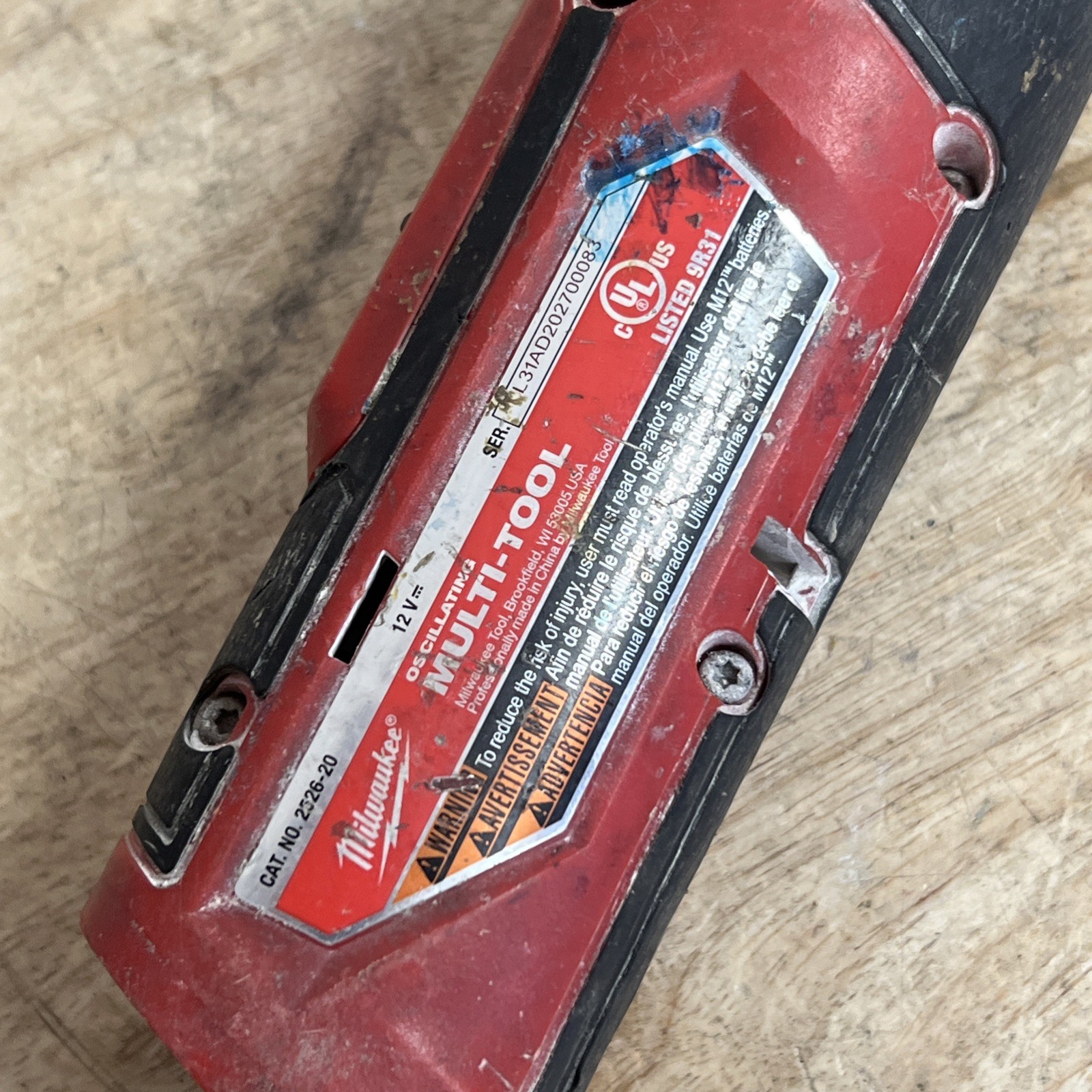 Milwaukee M12 Fuel 2526-20 Oscillating Multi Tool – FOR PARTS OR REPAIR
