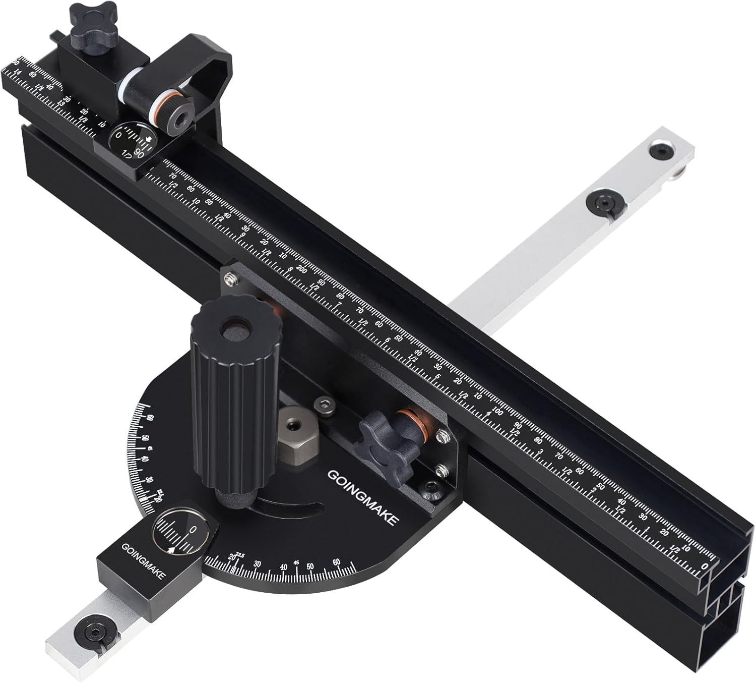 Compact Miter Gauge with 360mm Fence & Flip Stop for Table Saw Accessories