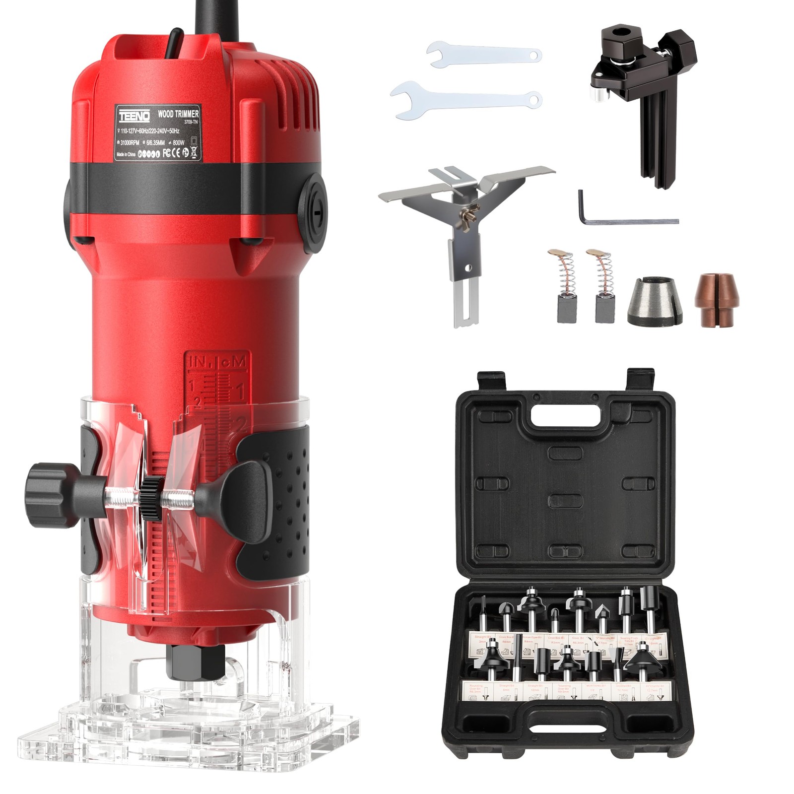 Wood Router, 6.5Amp 1.25HP Wood Routers for Woodworking, 800W Hand Wood Route…