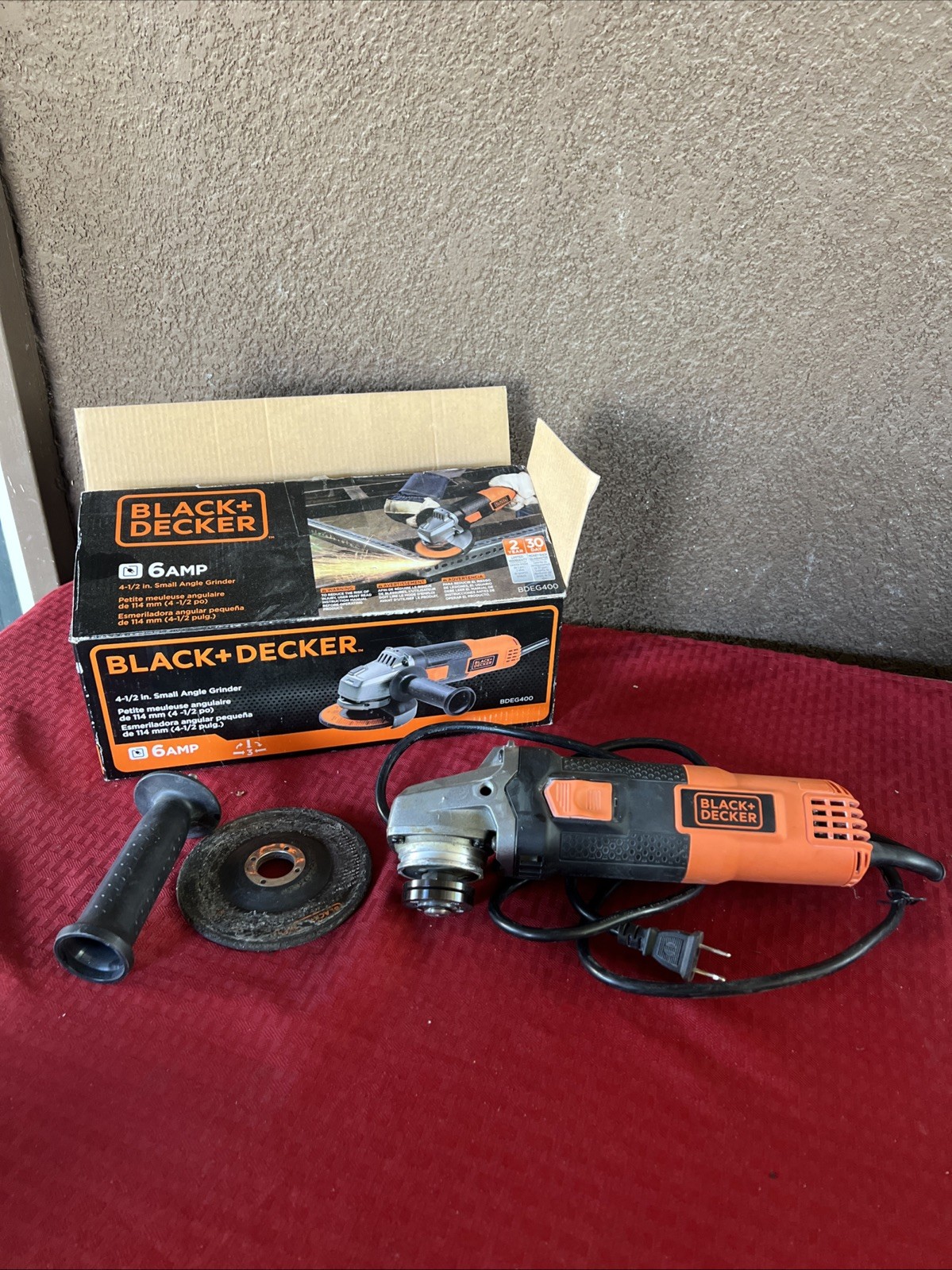 BLACK+DECKER Angle Grinder Tool, 4-1/2-Inch, 6 Amp – BDEG400