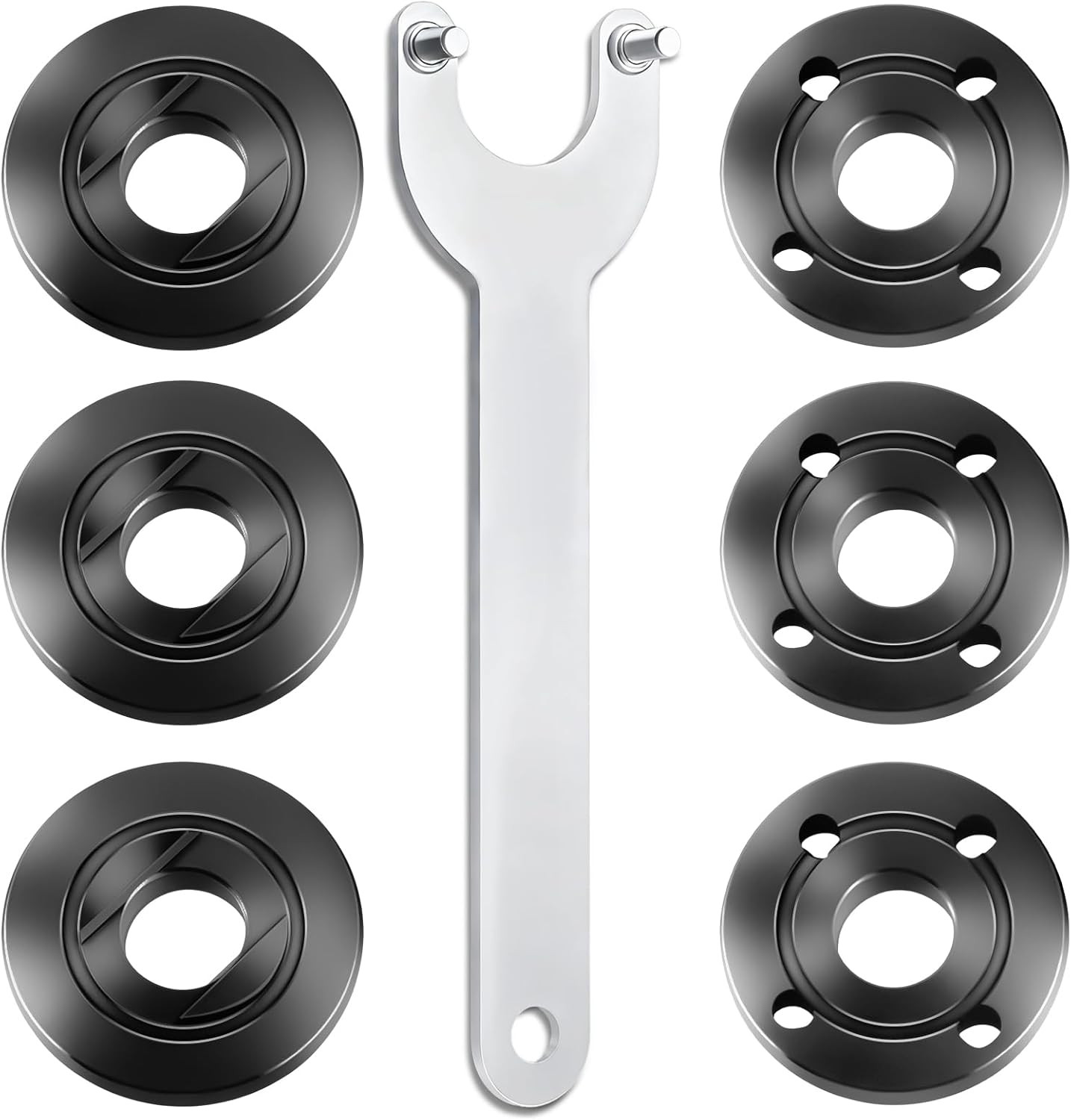 7-Piece Angle Grinder Nut & Wrench Set for 4.5&Prime; & 5&Prime; Grinders
