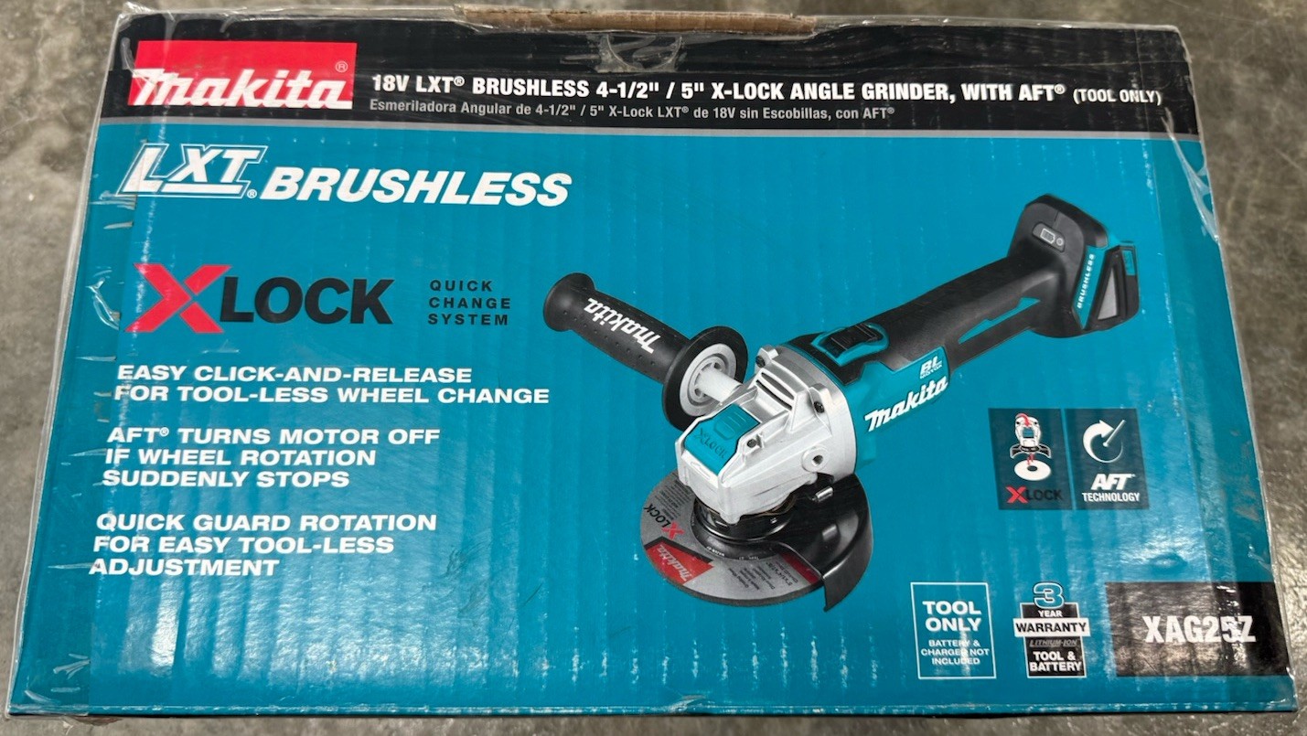 NEW! Makita XAG25Z – 18V Cordless Brushless X-Lock 4.5 – 5&Prime; Grinder 18 Volt