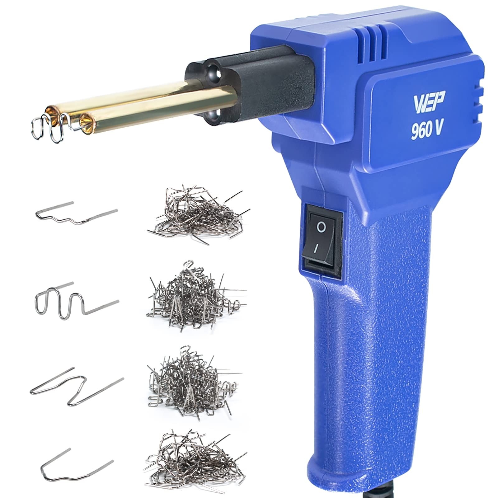 WEP 960V Plastic Welder Kit 110V with LED Lights with 200 Hot Staples and Pli…