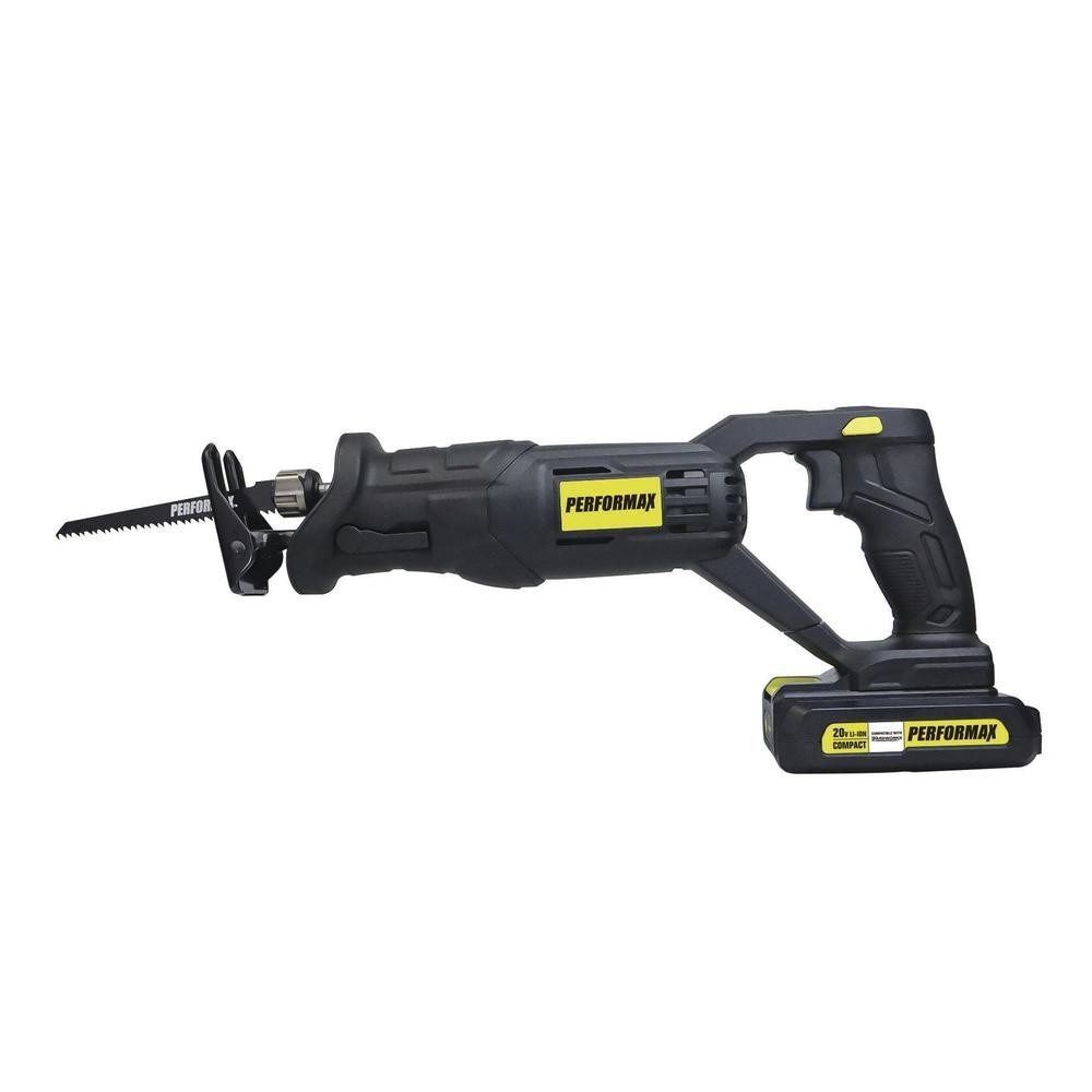 20V Cordless Tool Less Blade Reciprocating Saw Kit w/ Built In LED Work Light