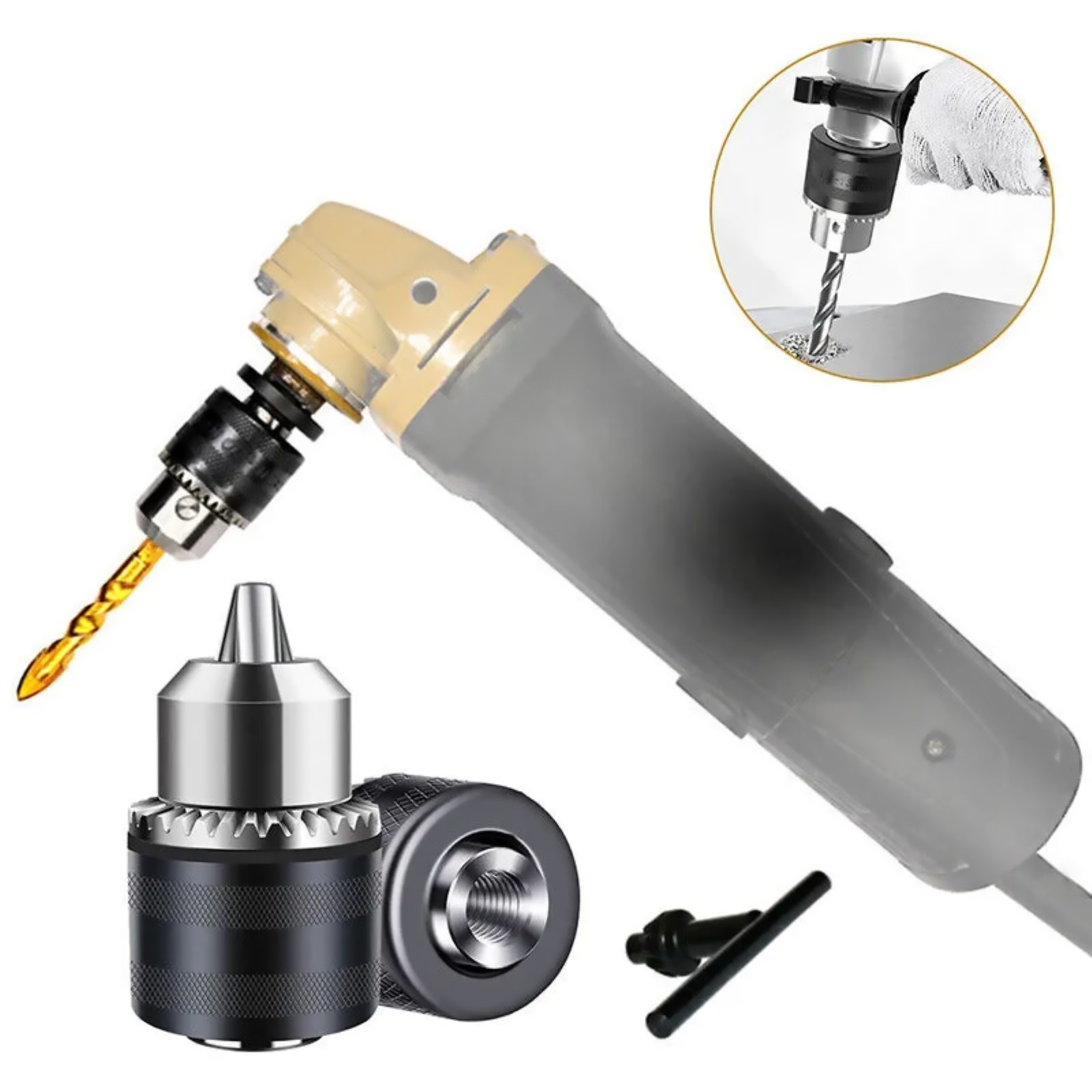 New 1.5-10mm M10 Angle Grinder Electric Drill Chuck Head Adapter Accessories