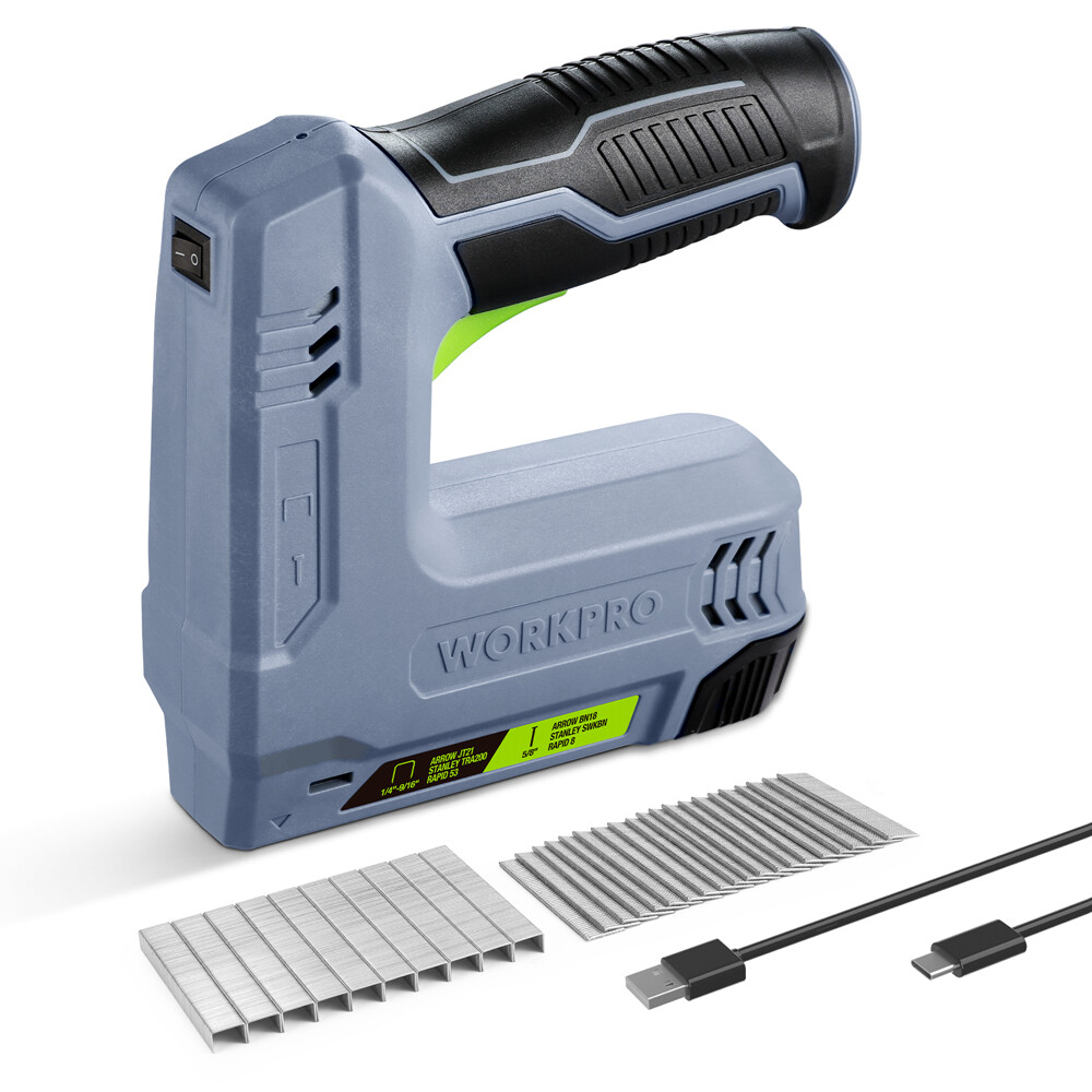 WORKPRO 3.6V2-in-1 Electric Cordless Staple Nail Gun 2.0Ah Stapler Staples Nail
