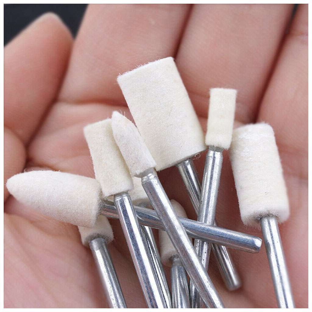20x Felt Polishing Buffing Pad Wheel Wool Plastic Rotary Tool Kit Set for Dremel