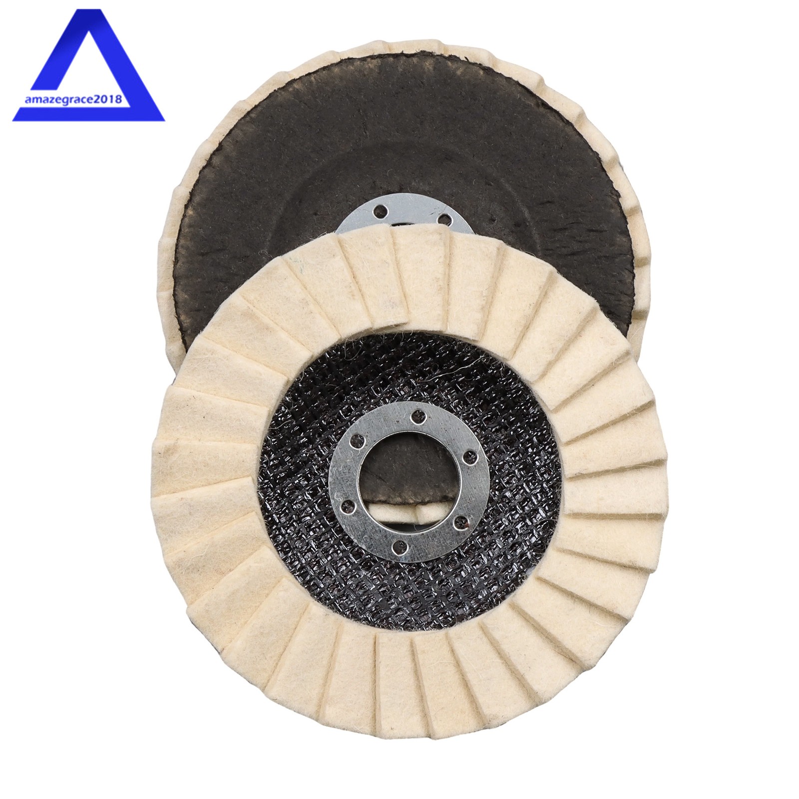 5 Pack Felt Flap Disc Abrasives 4-1/2&Prime; × 7/8&Prime; Arbor, Wool Polishing Wheel Disc