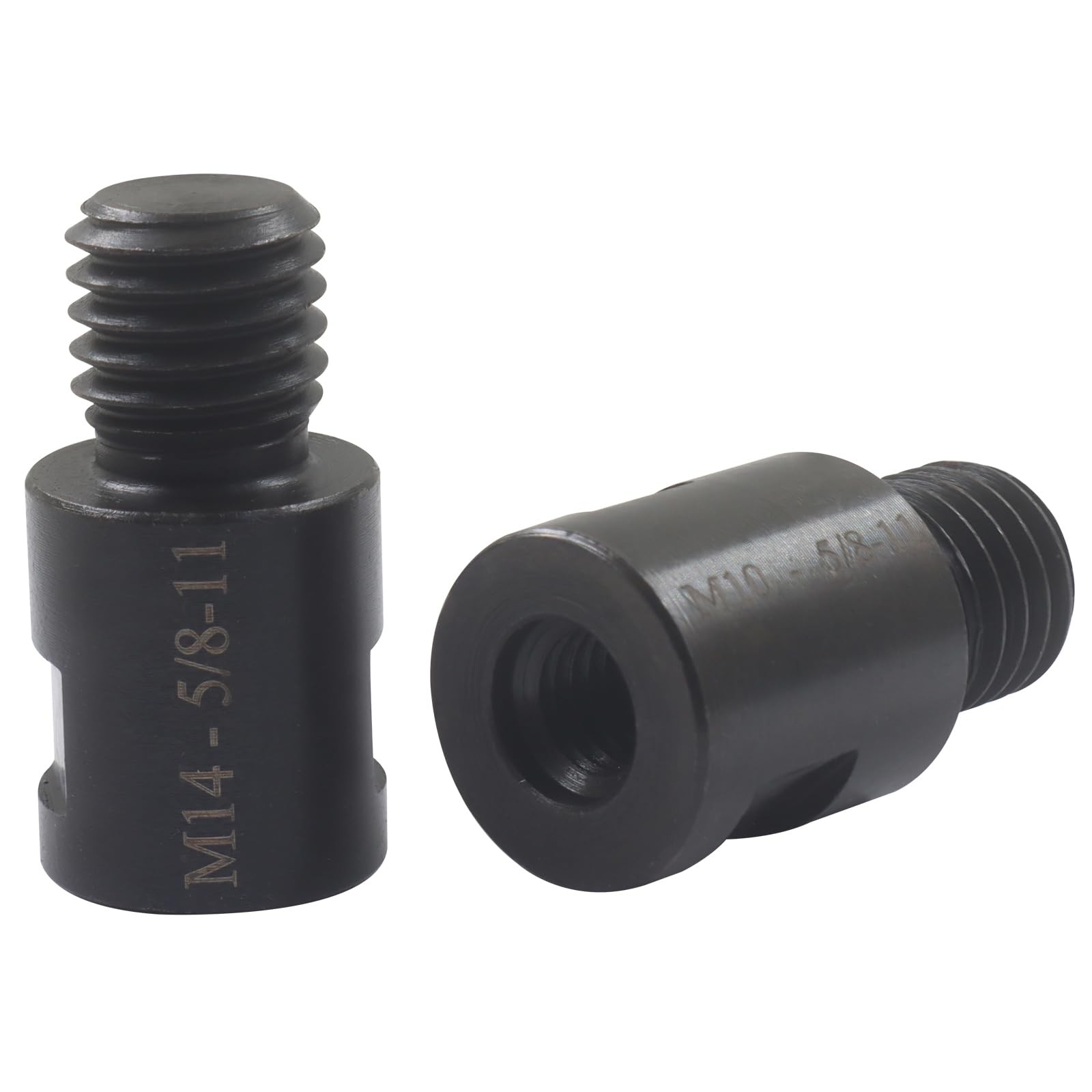 OSVJE 2 Pcs Angle Grinder Converter M10/M14 Female to 5/8&Prime;-11 Male, Black