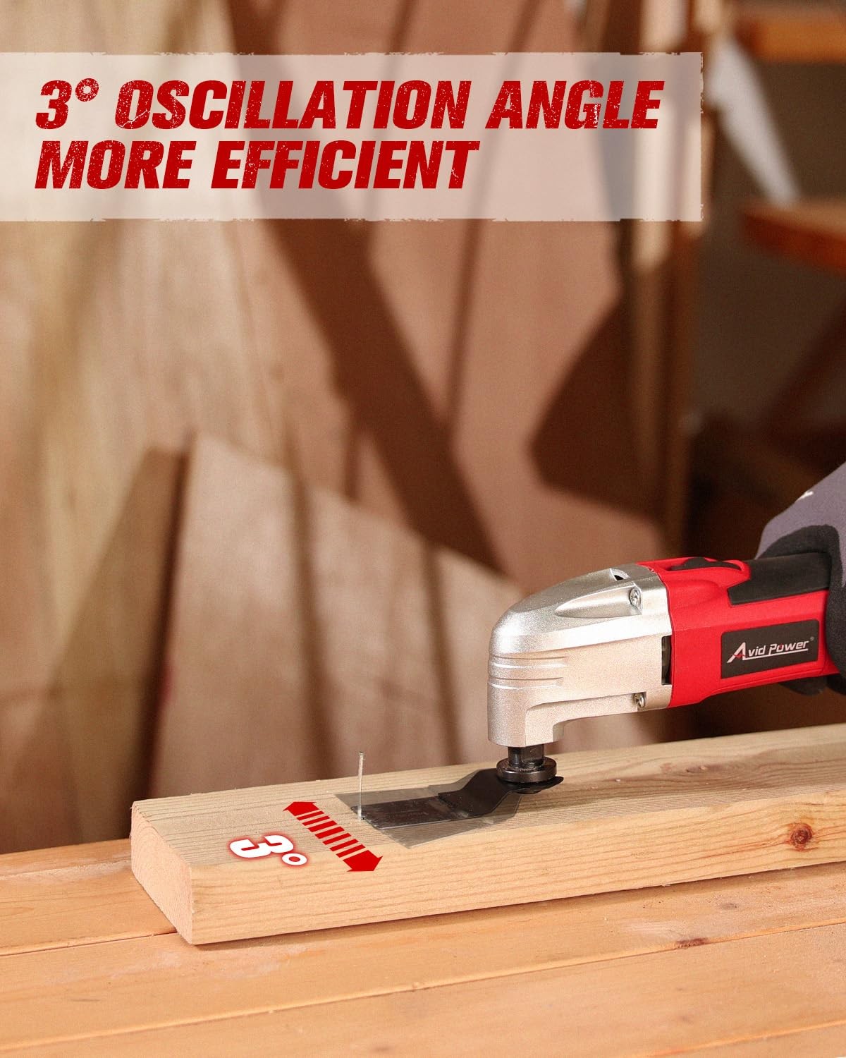 Oscillating Tool, 22000 OPM Electric Oscillating Multi Tool with 3°Oscillatio…