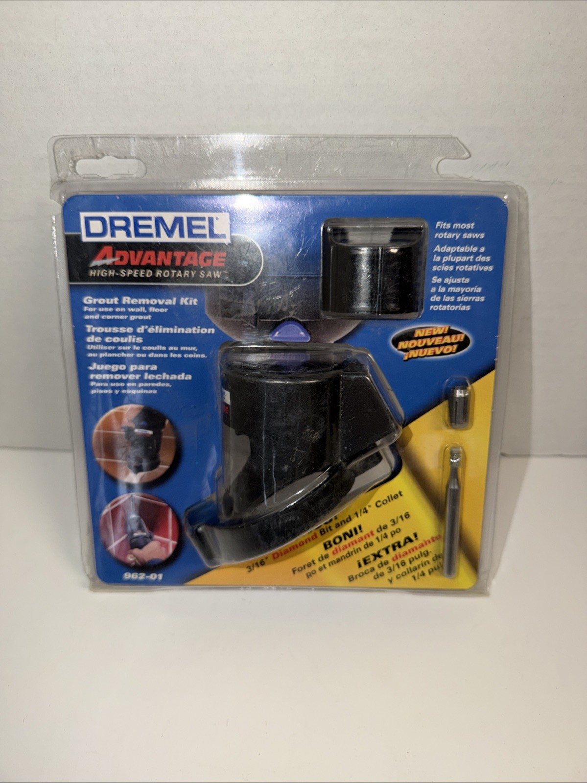 Dremel 962-01 Rotary Saw Power Tool Grout Removal Attachment Kit New
