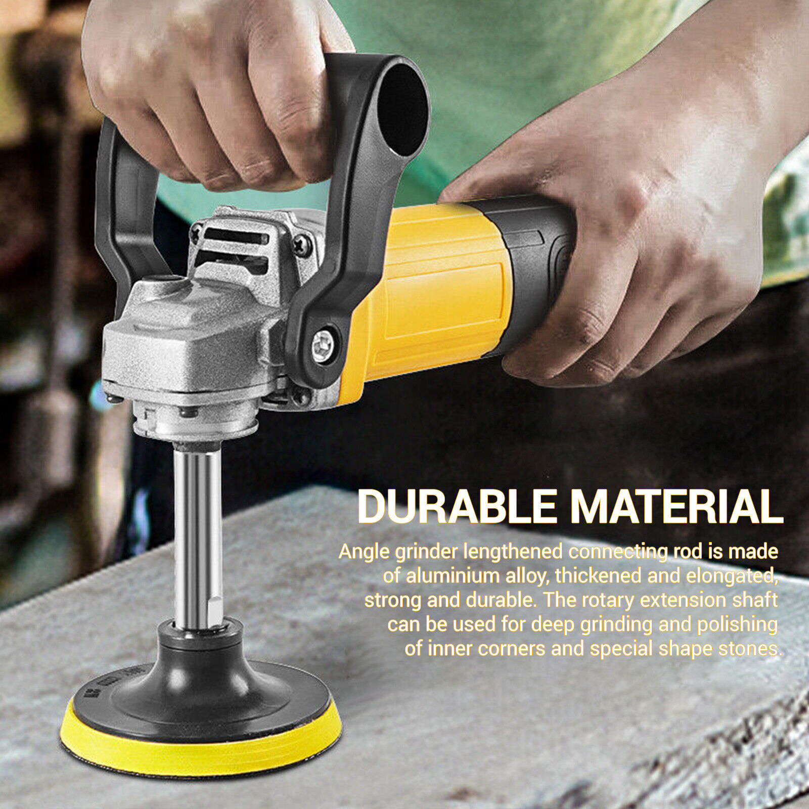 3Pc Angle Grinder Adapter Rod Kit Extension Rod M14 Adapter Rod Polishing Tool