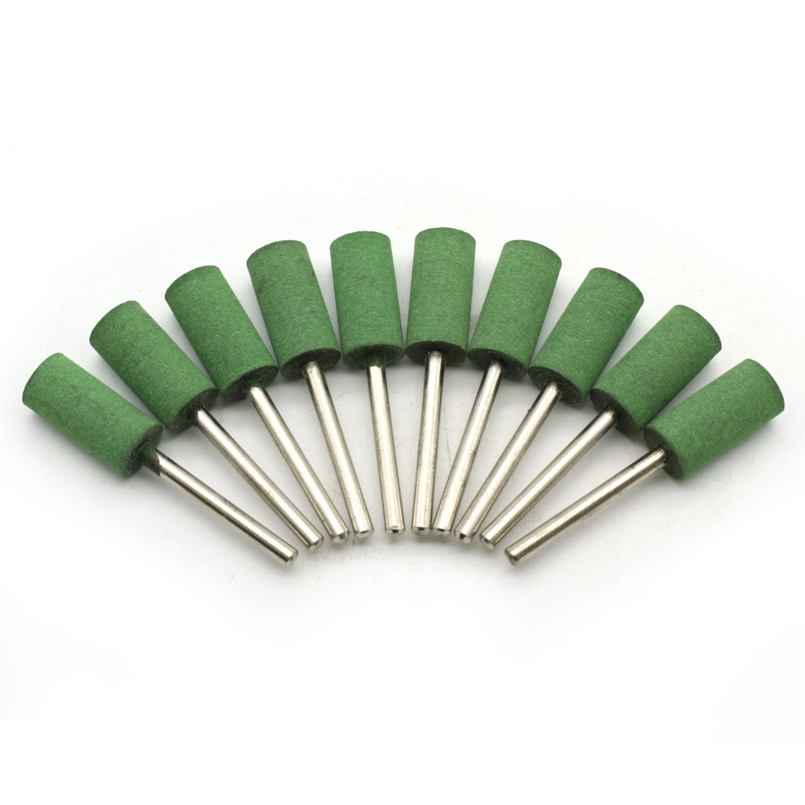 TEMO 10pc Rotary Burr Polisher Set, 10mm, RUBBER Cylinder, Compatible for Dremel