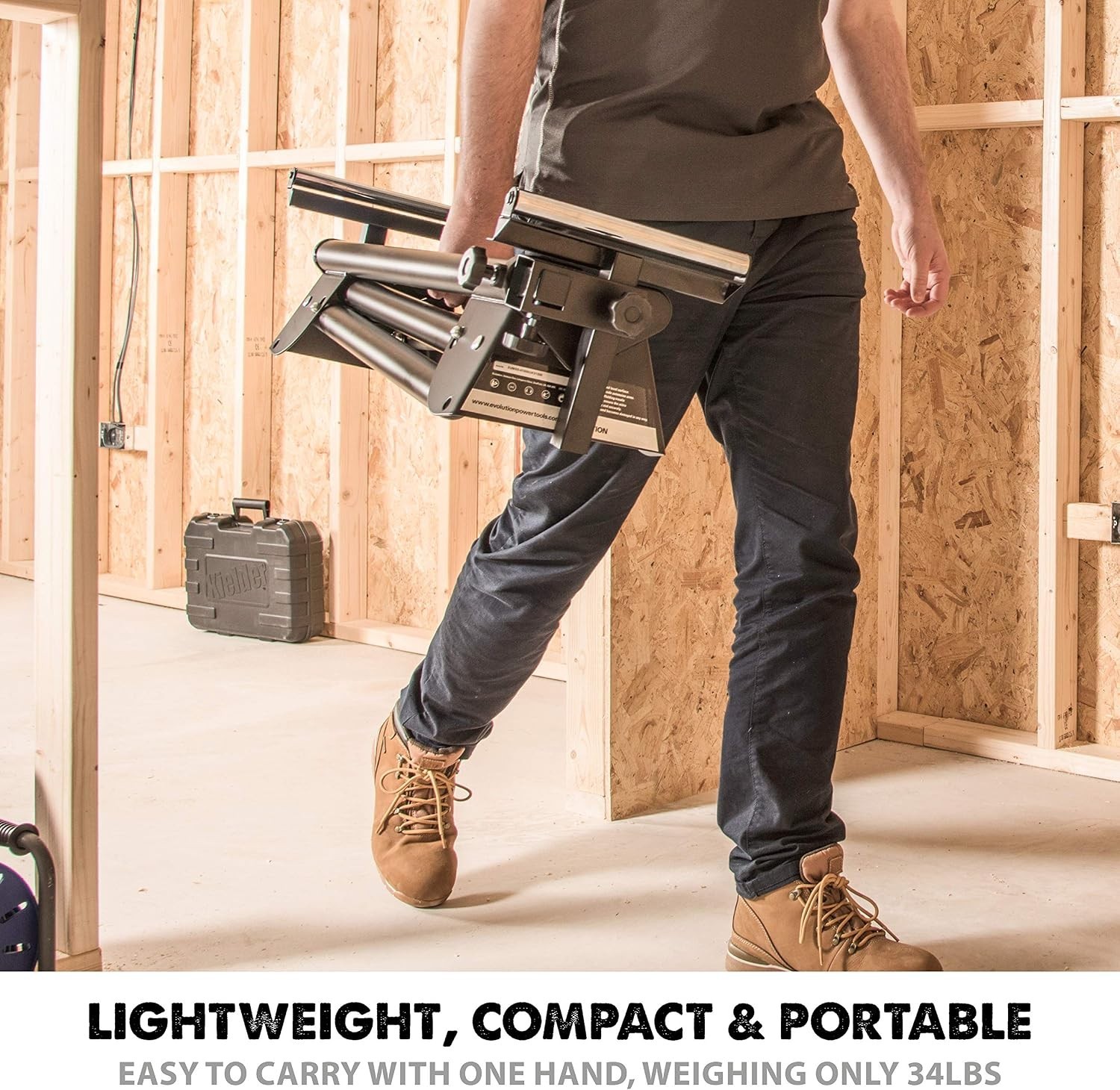 Universal Miter Saw Stand with Quick Release Brackets – Lightweight & Sturdy