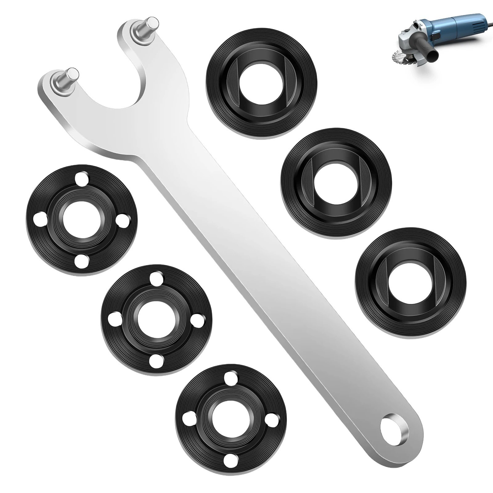 Grinder Flange Lock Nut Wrench Fit Milwaukee Dewalt Makita 4-1/2&Prime;5&Prime; 5/8-11 Parts