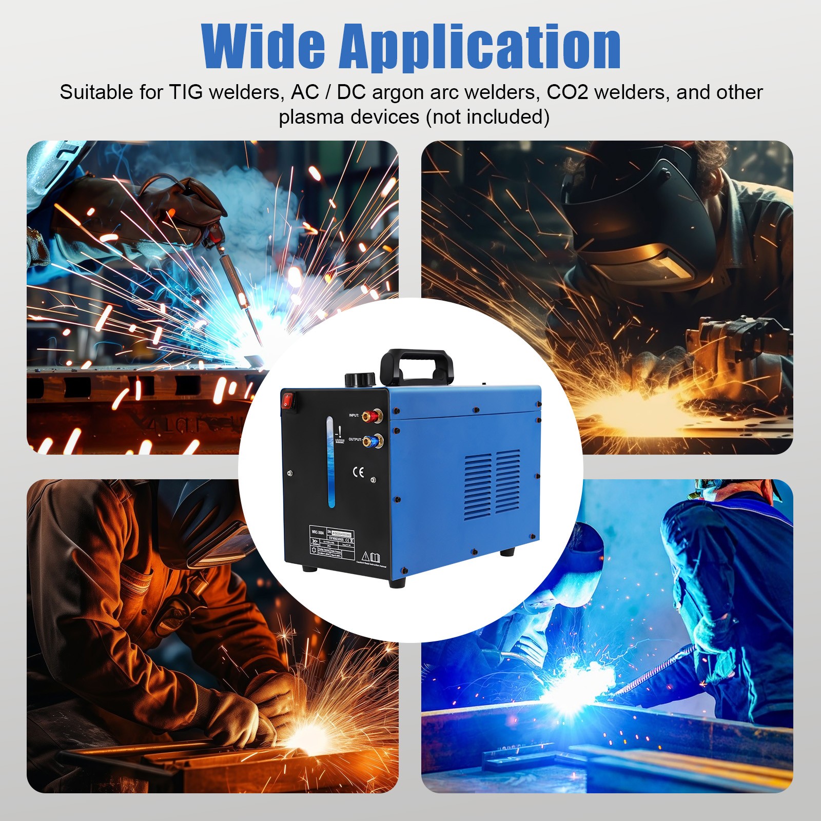 Industrial TIG Cooler Welder Water Cooler Torch Welding Water Tank 8L 110V