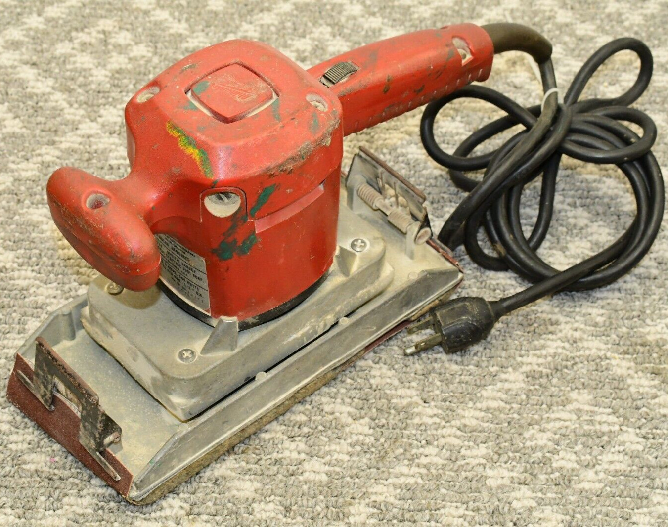 Vintage Milwaukee Heavy-Duty ORBITAL SANDER Model 6014 Corded Electric 120V 500W