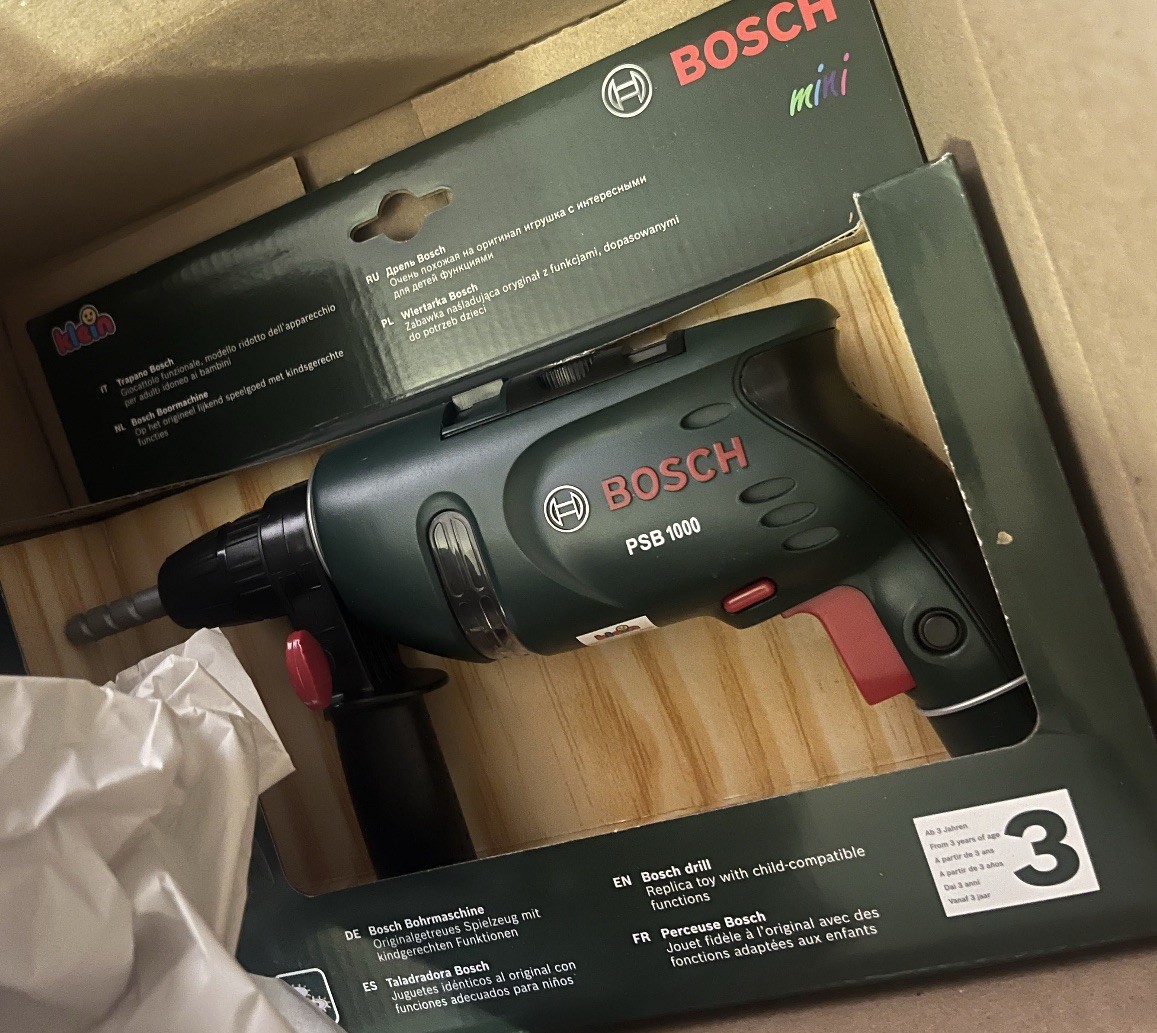 Kid&rsquo;s Toy Tool Klein Bosch Mini Drill PSB 1000 – New In Box